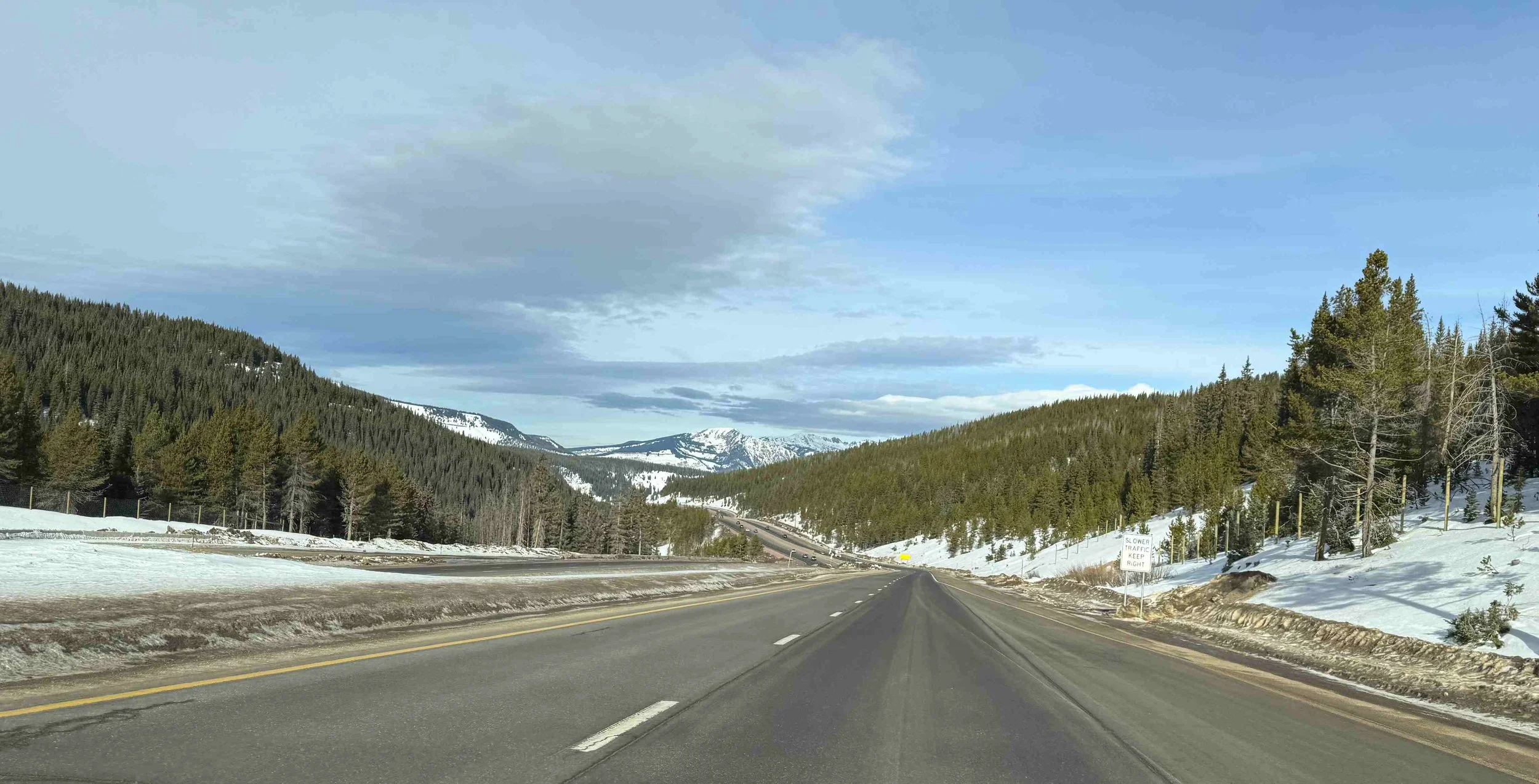 01 - We didn't see much snow driving through the Colorado Rockies, and we saw even less in the other states we visited.