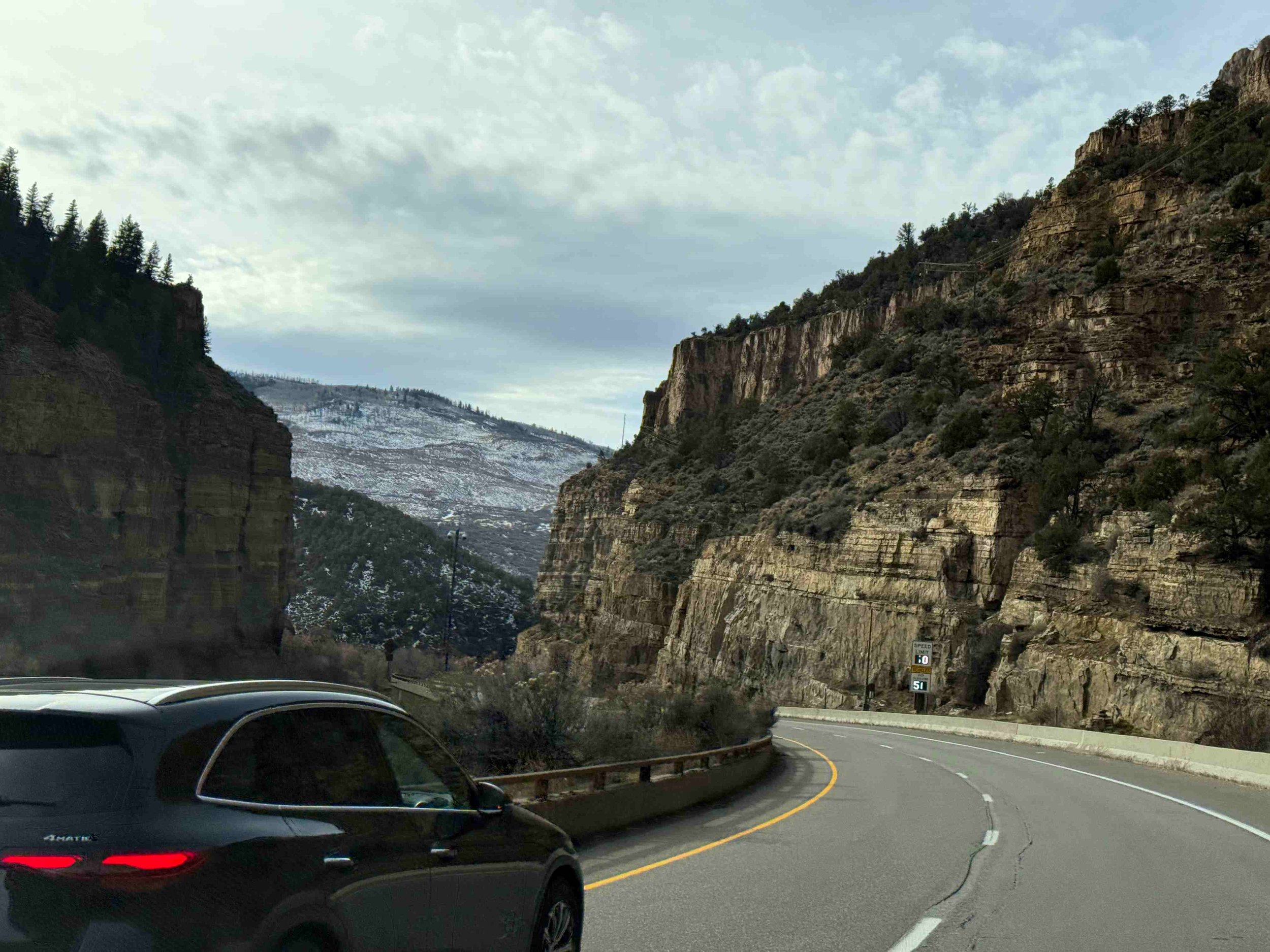 02 - Driving through Colorado's Glenwood Canyon is always a treat.  The canyon road is a spectacular, engineering marvel along the Colorado River, known for its tunnels, bridges, and environmental integration.