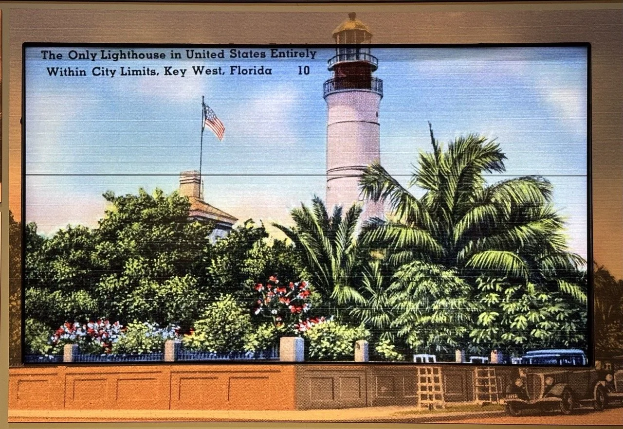 48 - A postcard proclaiming the lighthouse's rather odd claim to fame.