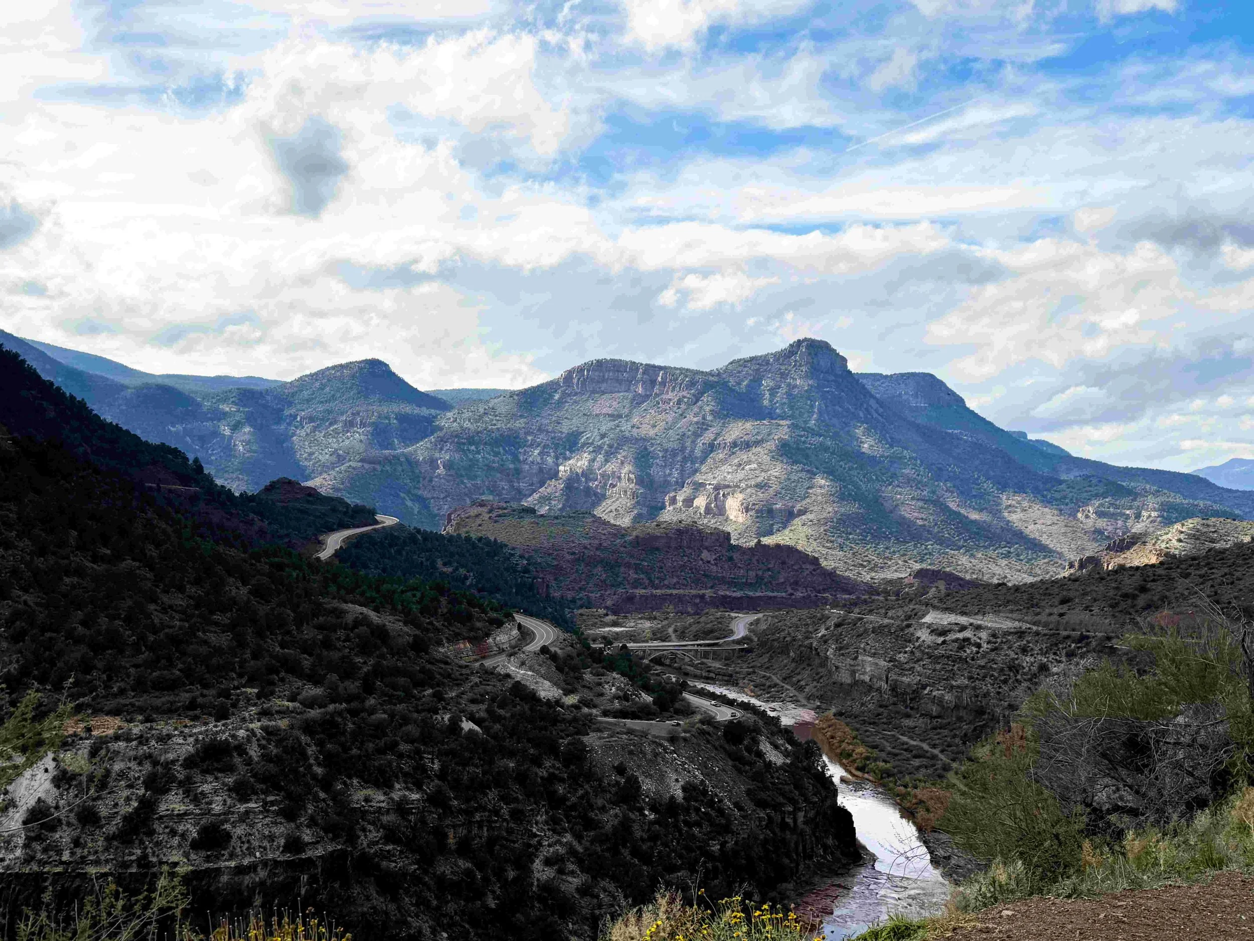 28 - Back on the road again, after about 48 hours in Sierra Vista. This is the amazing Salt River Canyon in northwest Arizona.
