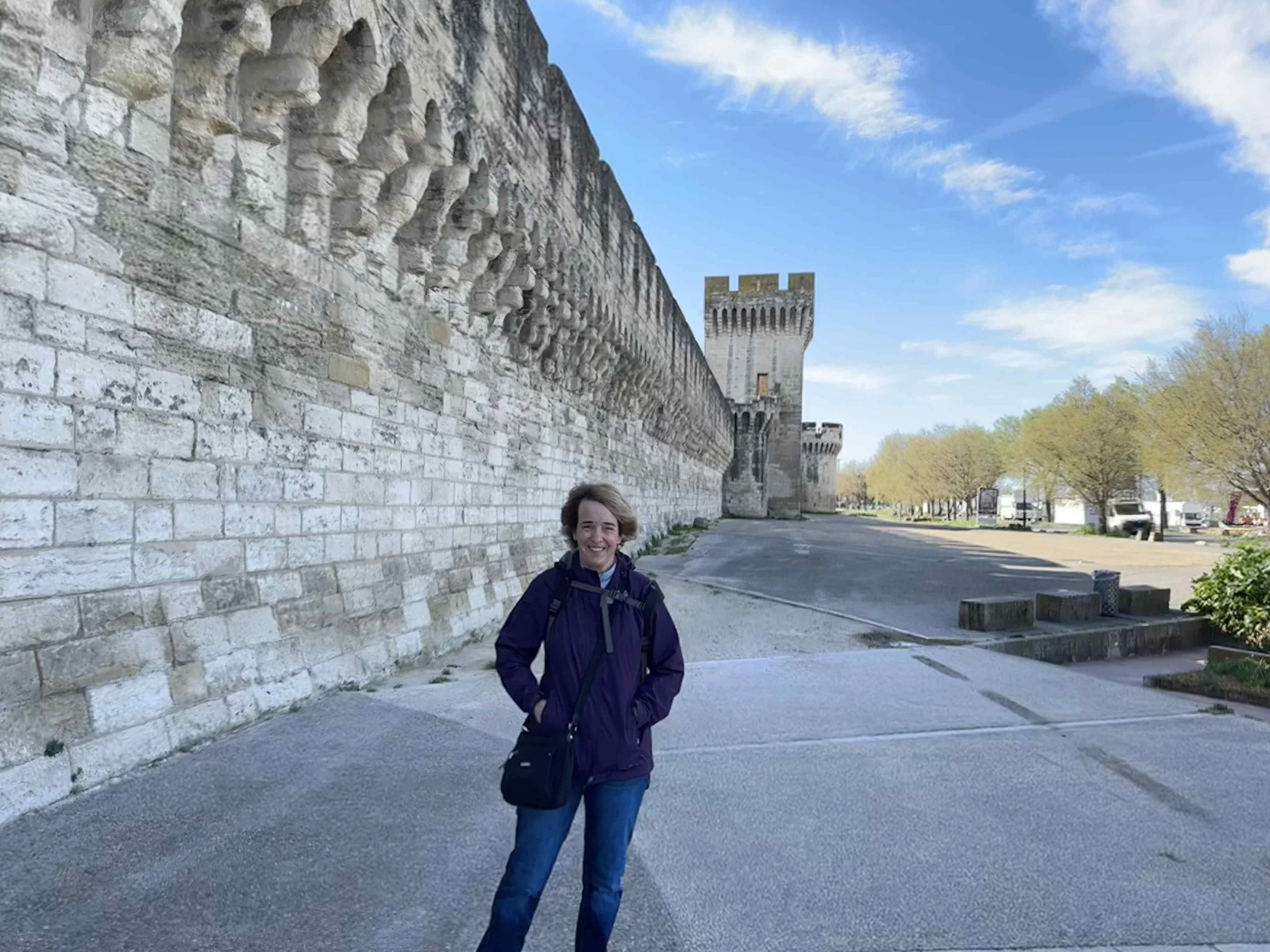 62 - We rented a car to take a trip out to the Pont du Gard, an ancient Roman aqueduct.  We had to walk a couple miles outside of Old Town to get to the rental place, so we had a great view of the city wall.