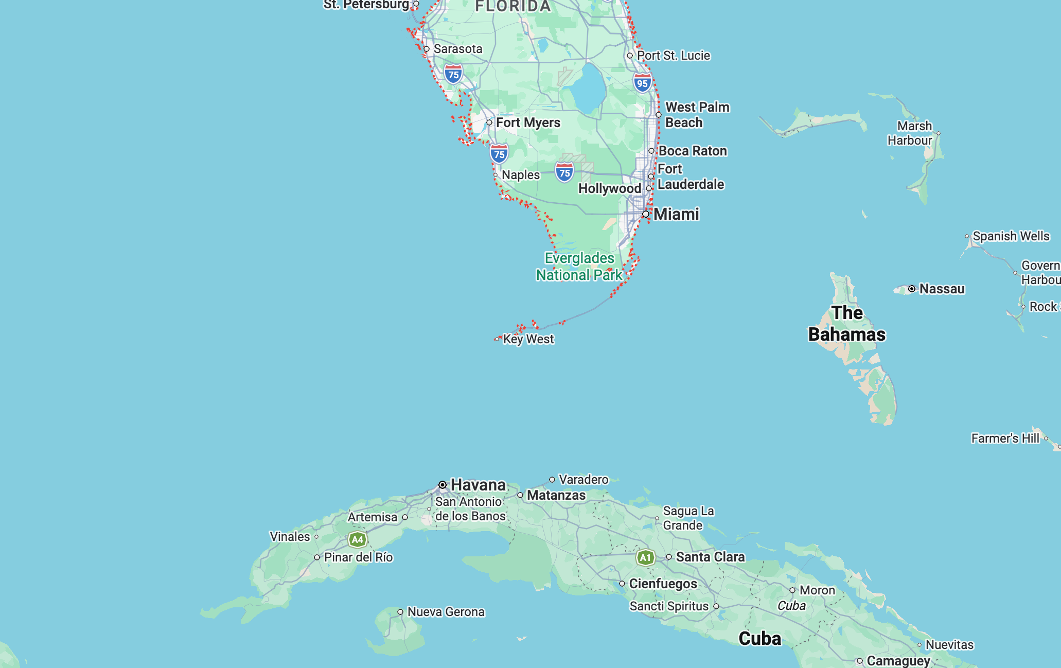 01 - We flew 4 hours from Denver to visit Southern Florida.  Key West is at the end of a string of islands running east-to-west off Florida's southern coast.