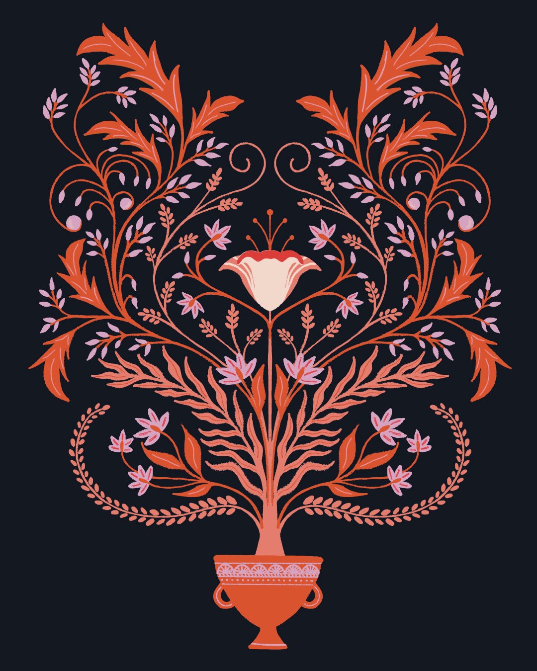 My second submission for the @slowdownstudio art comp. This is a design I've had on my iPad for a bit and realized I have not shared. I think it is feminine, complex, and a little but funky. Sometimes I'm not sure if I'm describing my art or myself ?
