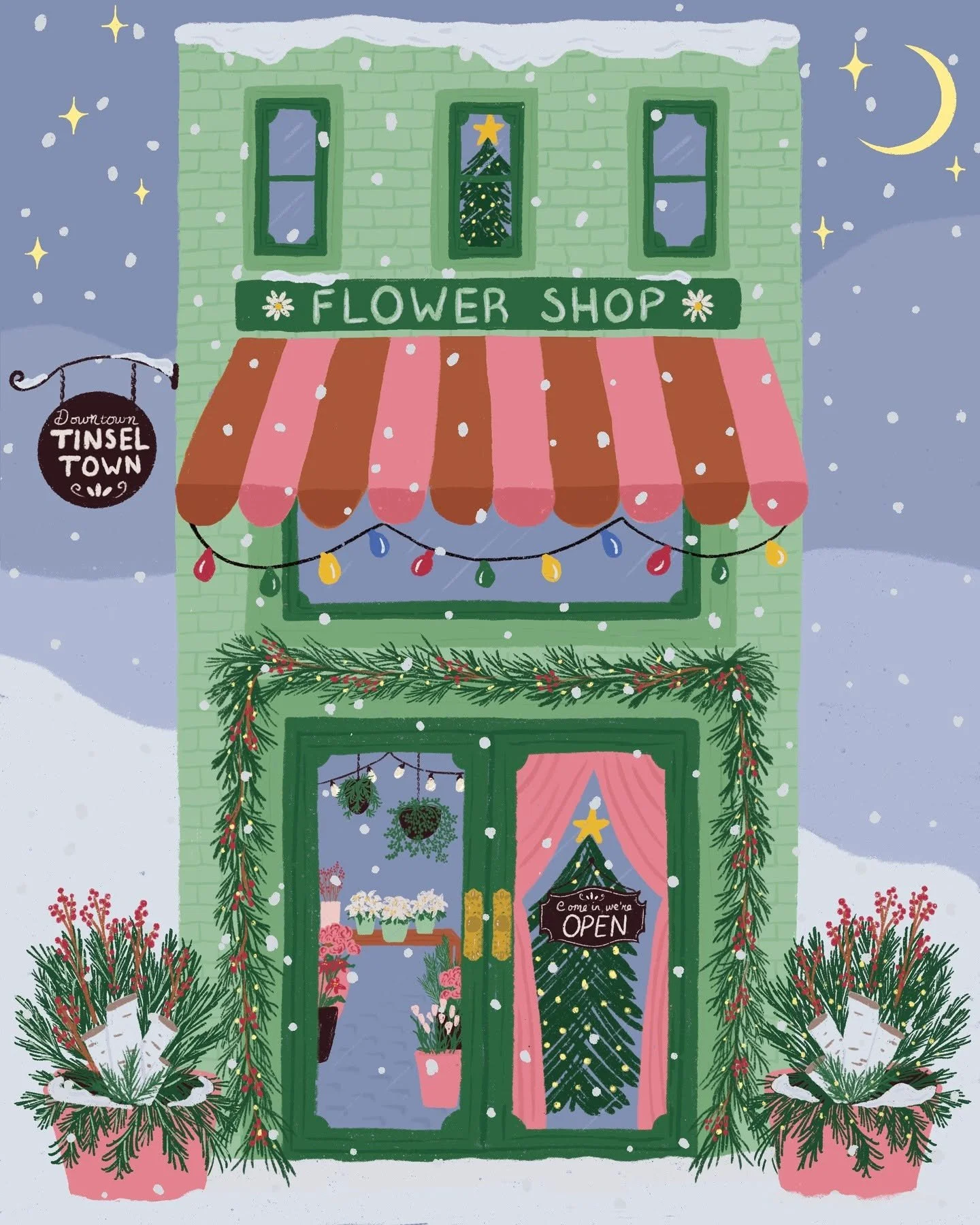 Hello! Hope everyone had a great Thanksgiving! I decided to take a little break from my usual florals and step into the #tinseltown2025 art challenge! ⁣⁣
⁣⁣
Honestly, it was so much fun to do something different and out of my comfort zone. As I was d