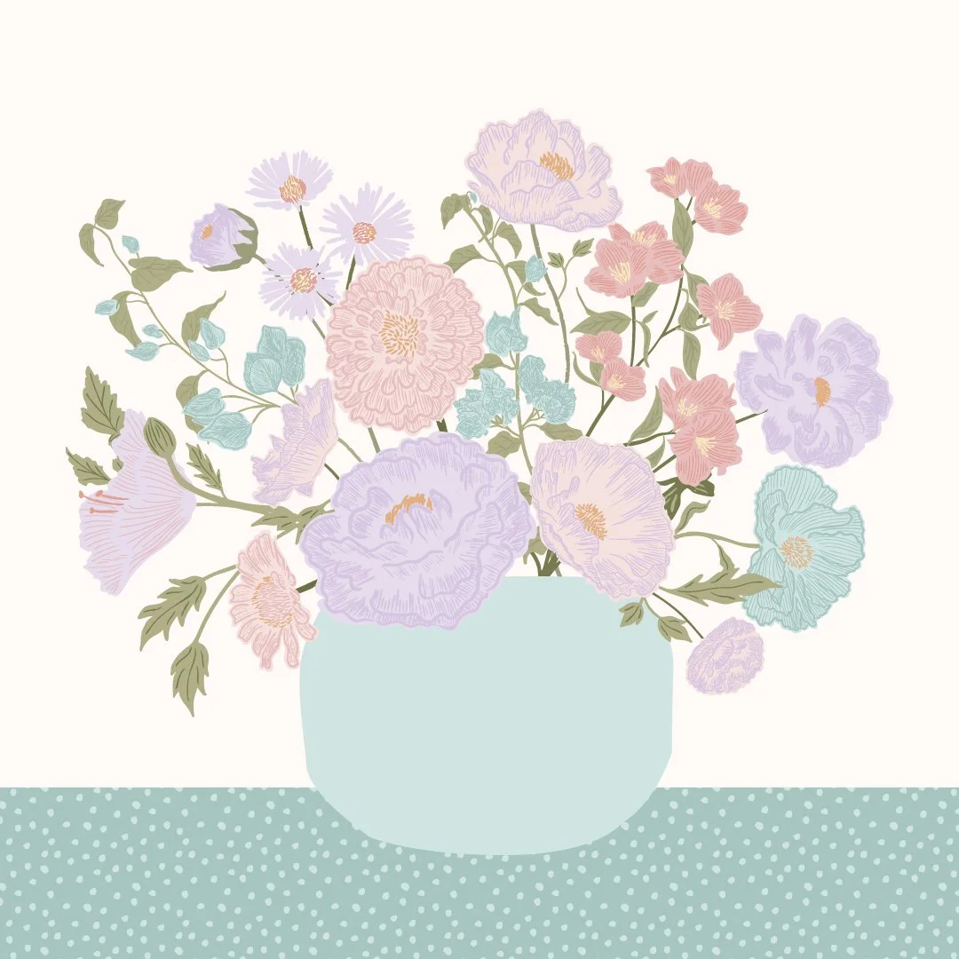 An image from a sweet little collection I've been working on behind the scenes. I took a break from making patterns and focused more on placement images accompanied by a few coordinating patterns and it was so much fun! This collection is filled with