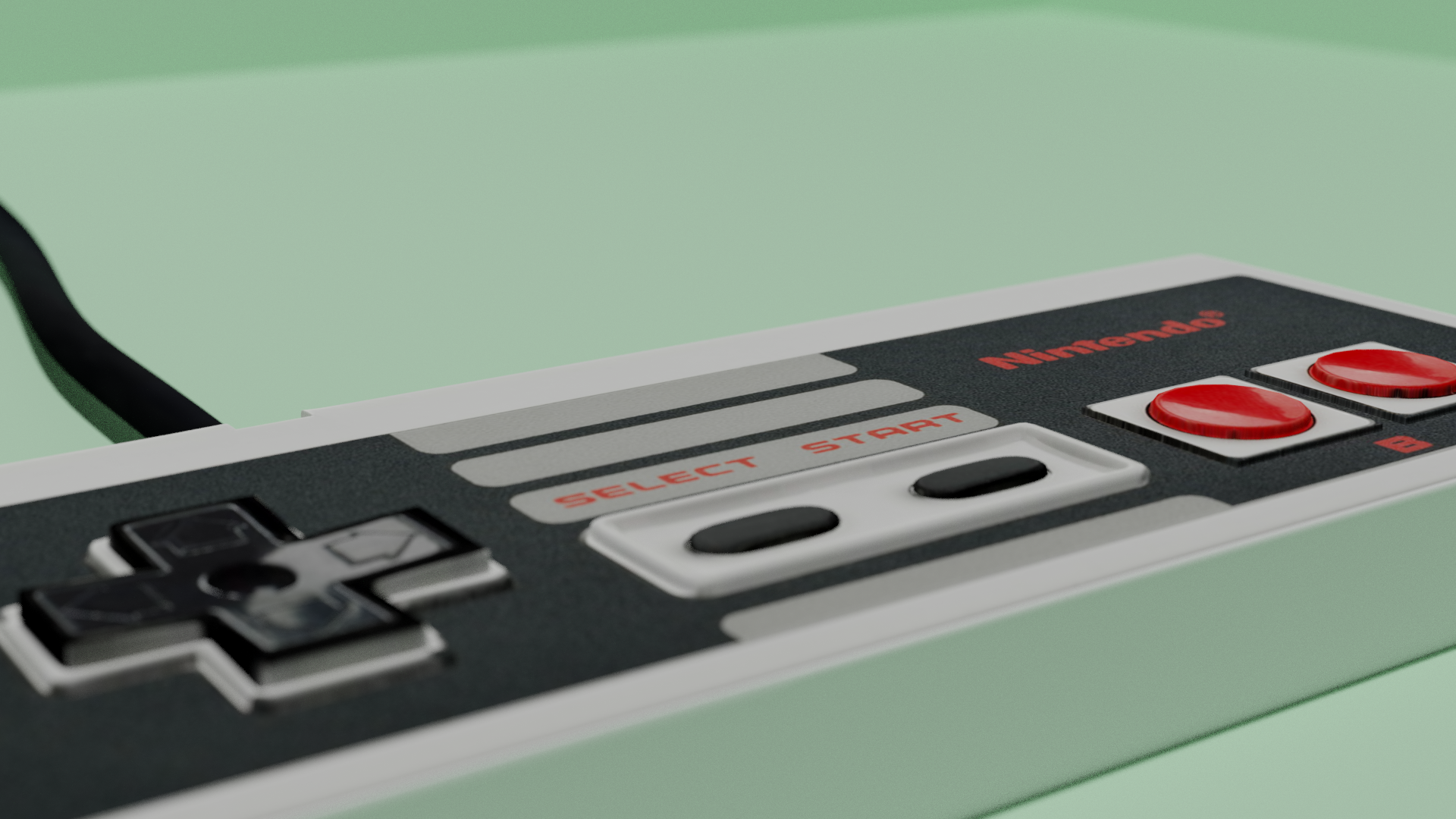 NES Controller I modeled to practice subsurface modeling and texture projection.