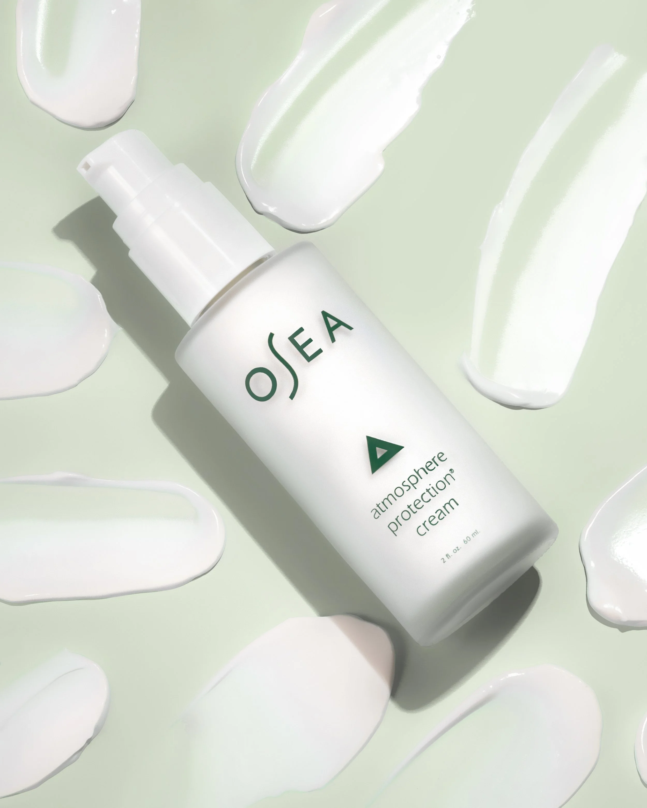Beauty campaign for Osea beauty brand with cream displayed around product