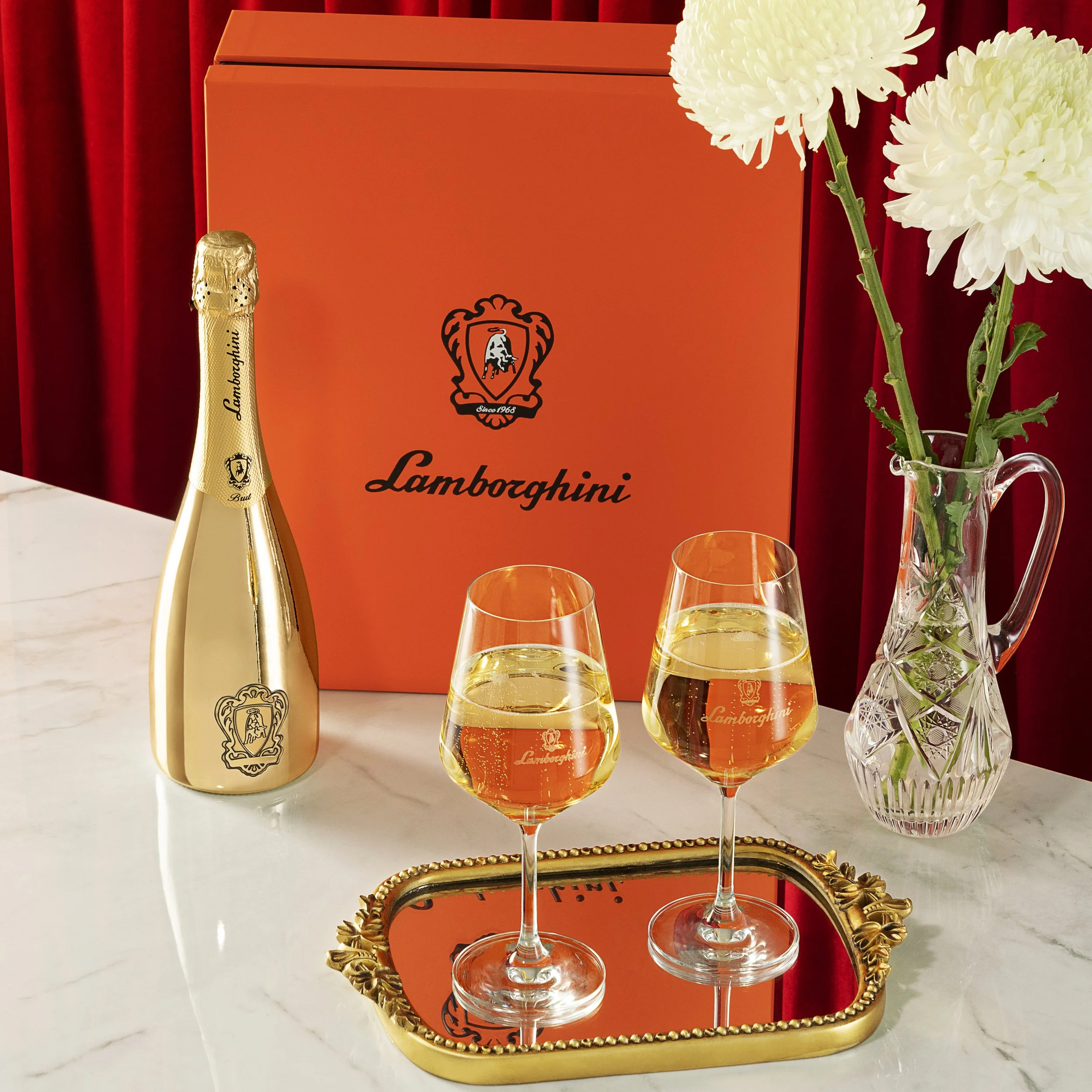 Lamborghini luxury wine beverage high end photography and retouching