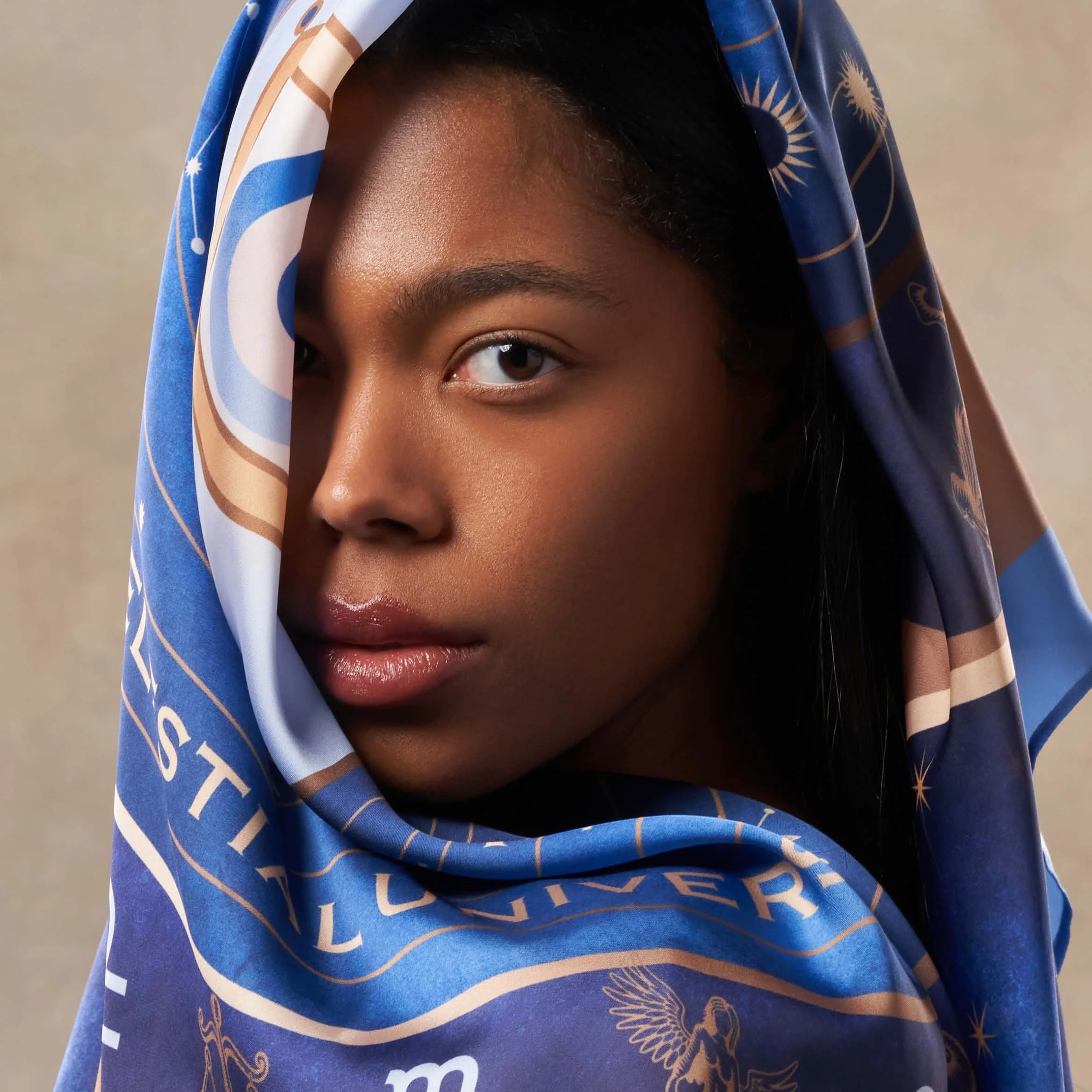 Fashion photography Las Vegas photography studio with model and scarf