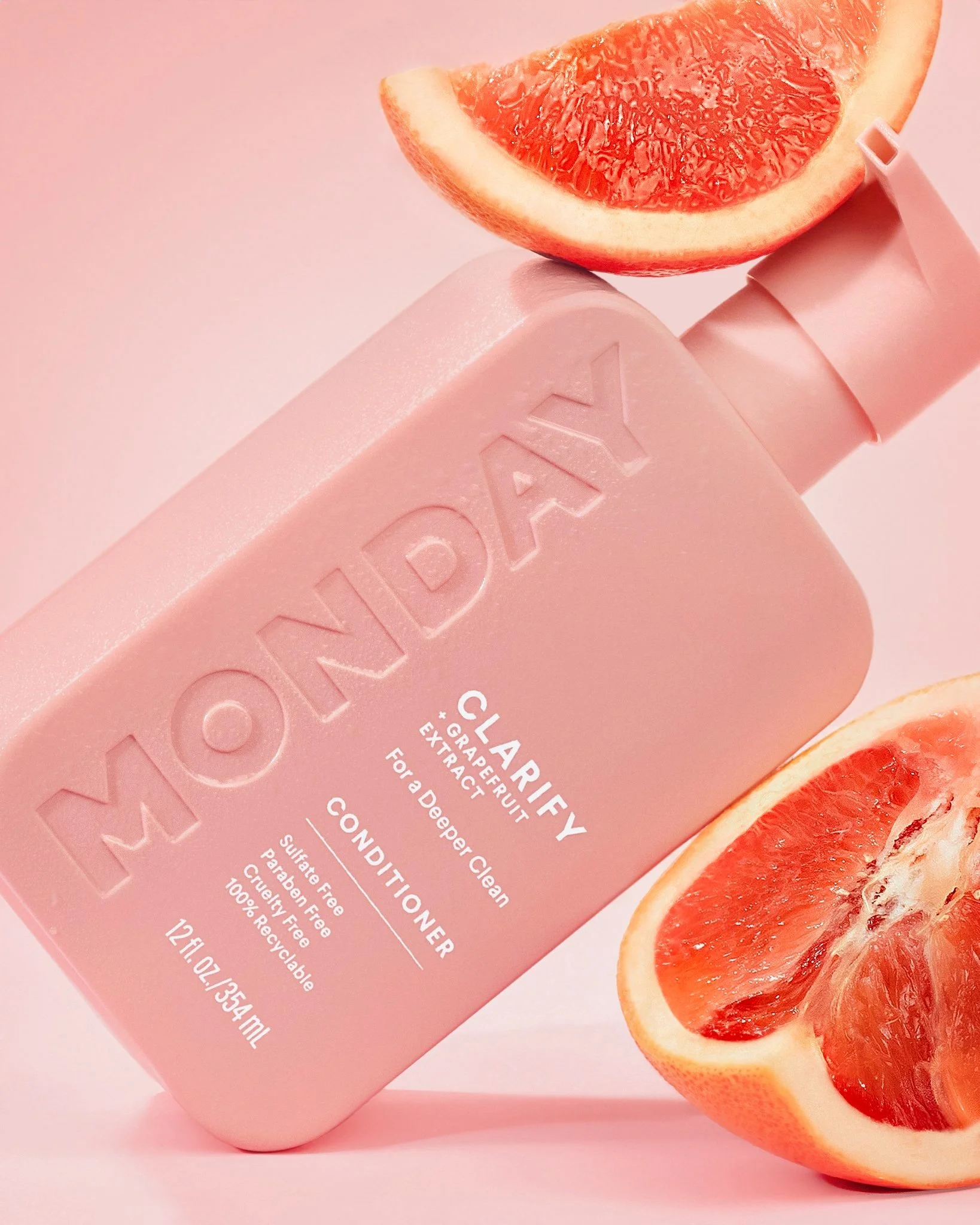 Macro shot of fresh grapefruits natural element of haircare product photography 