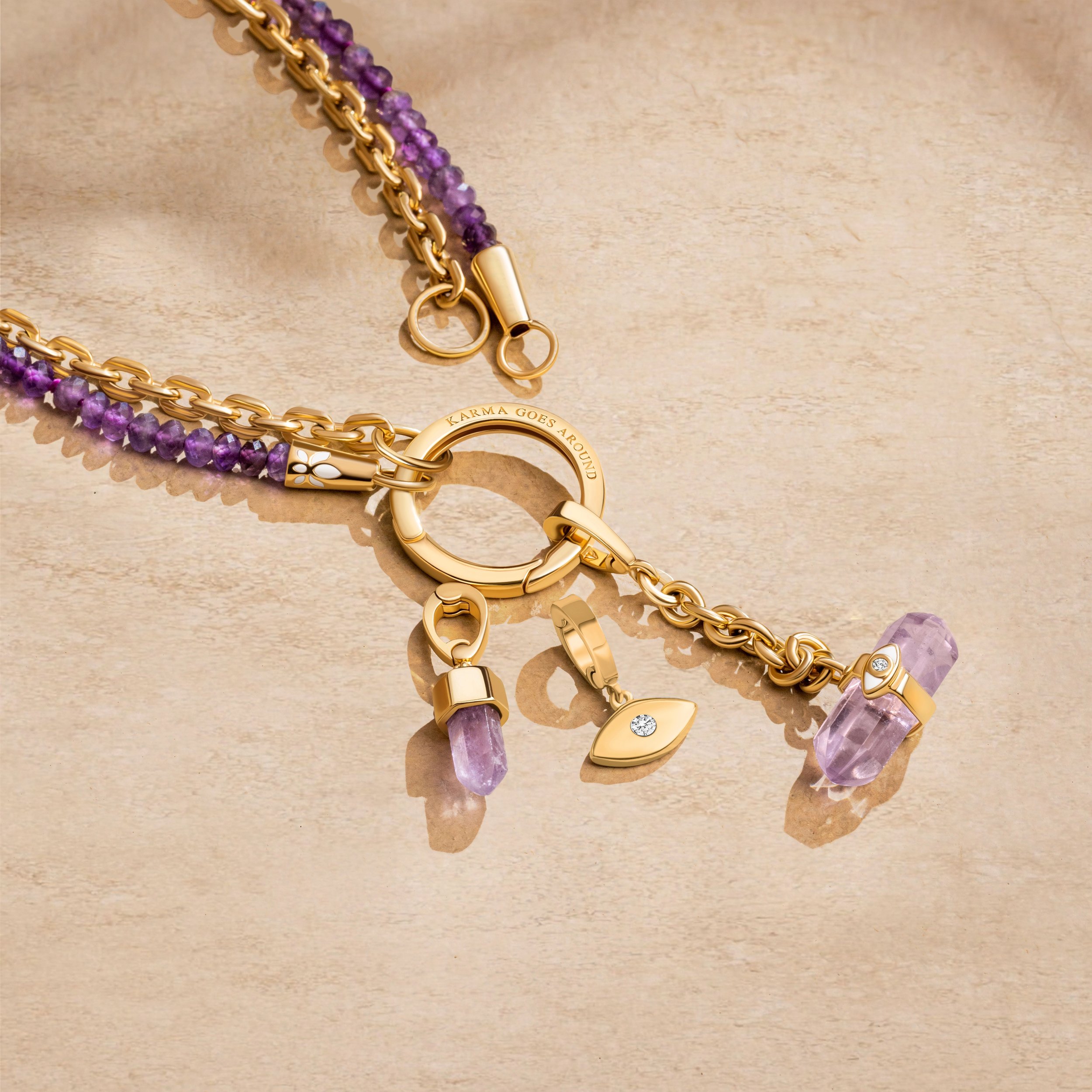 Amethyst necklace jewelry photography
