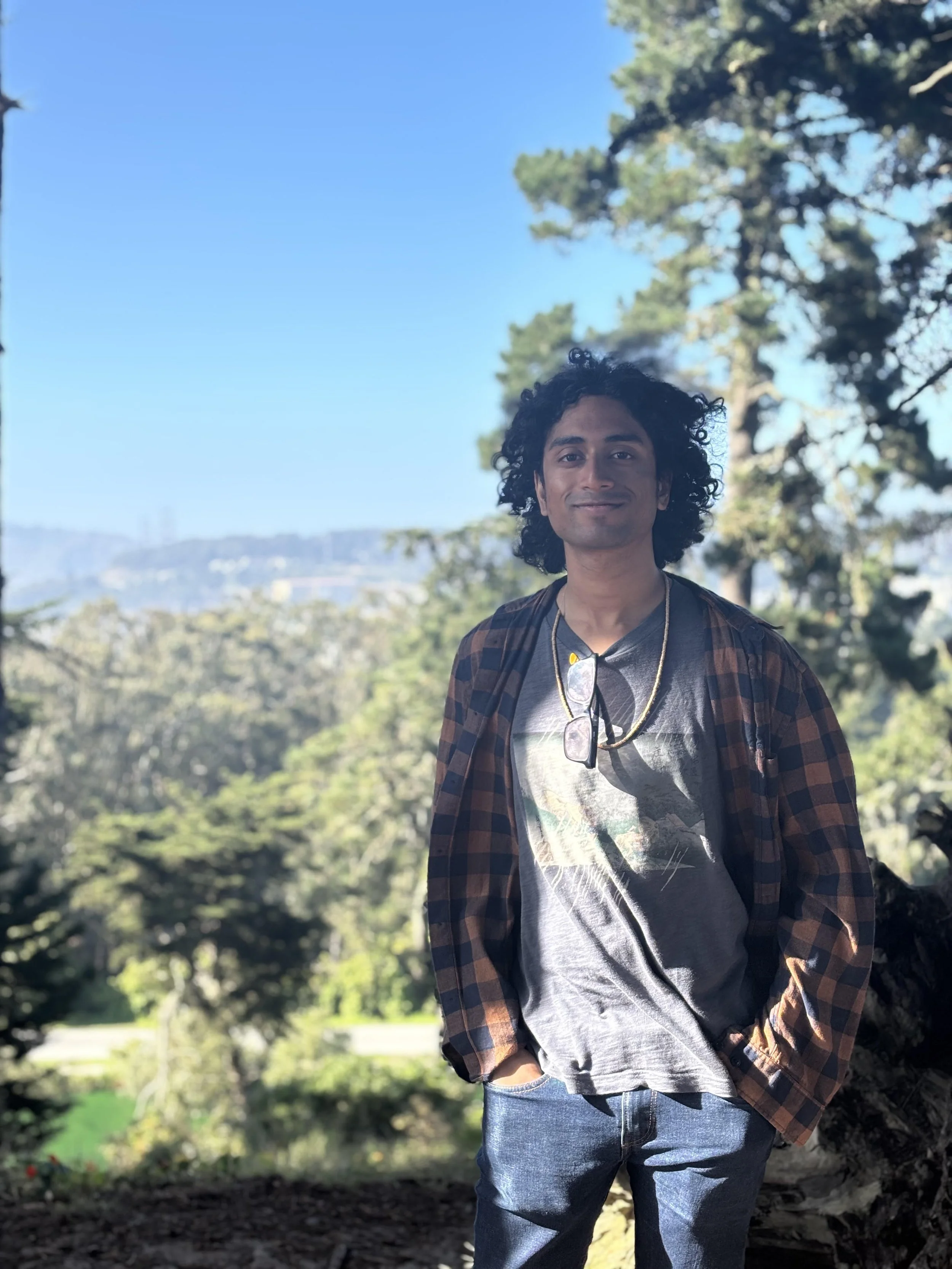 Photo of the researcher outside