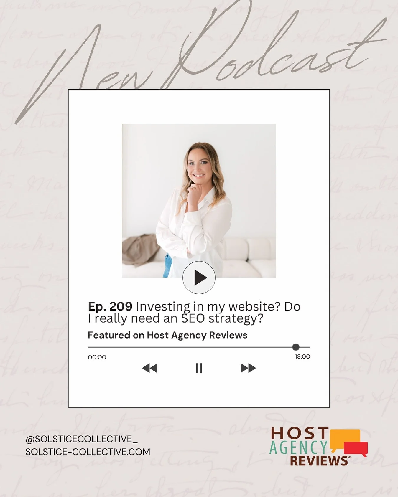 Exciting news, we were featured on the Host Agency Reviews podcast!! 🥳

In this episode, we dive into what to consider before investing in your website, whether SEO still matters, and how to make sure your online presence actually supports your busi