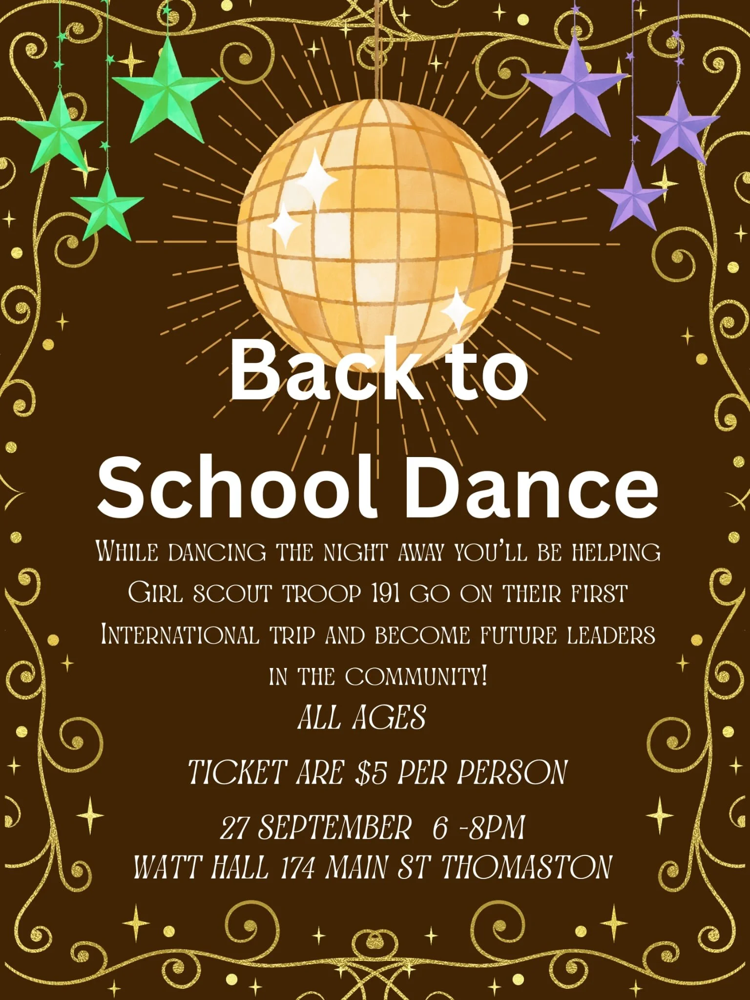Back to School Dance with GSME Troop 191