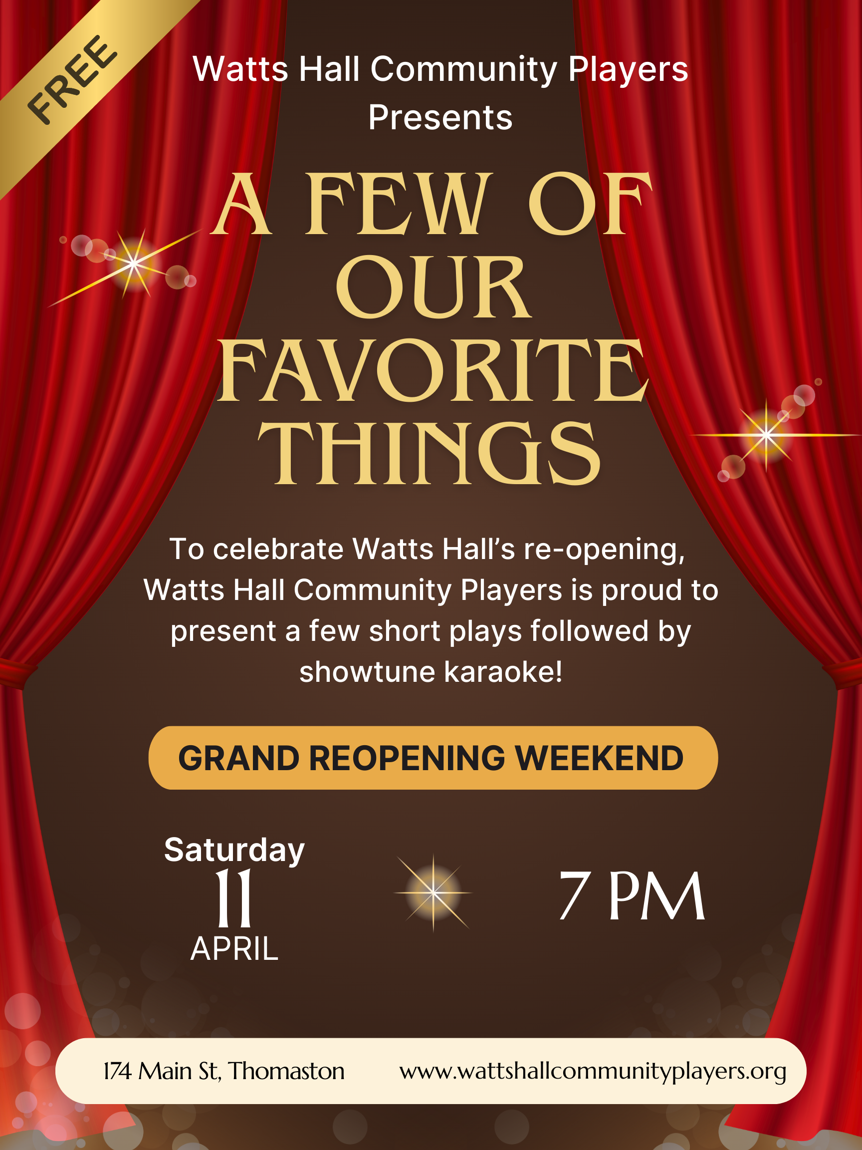 Watts Hall Community Players present: A Few of Our Favorite Things