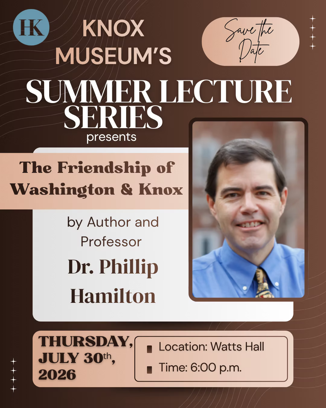 Knox Museum Summer Lecture: The Friendship of Washington & Knox