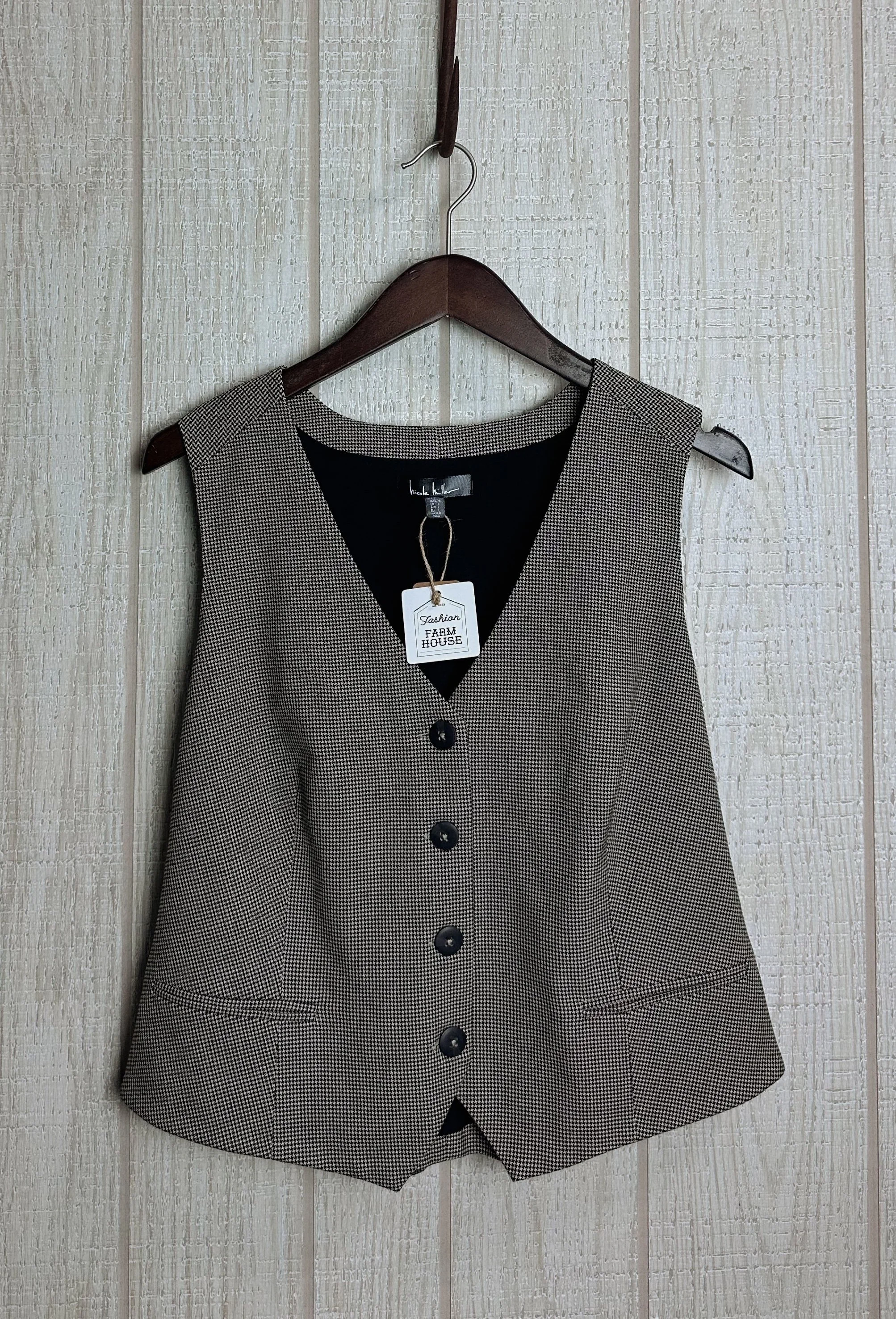 Houndstooth Suit Vest