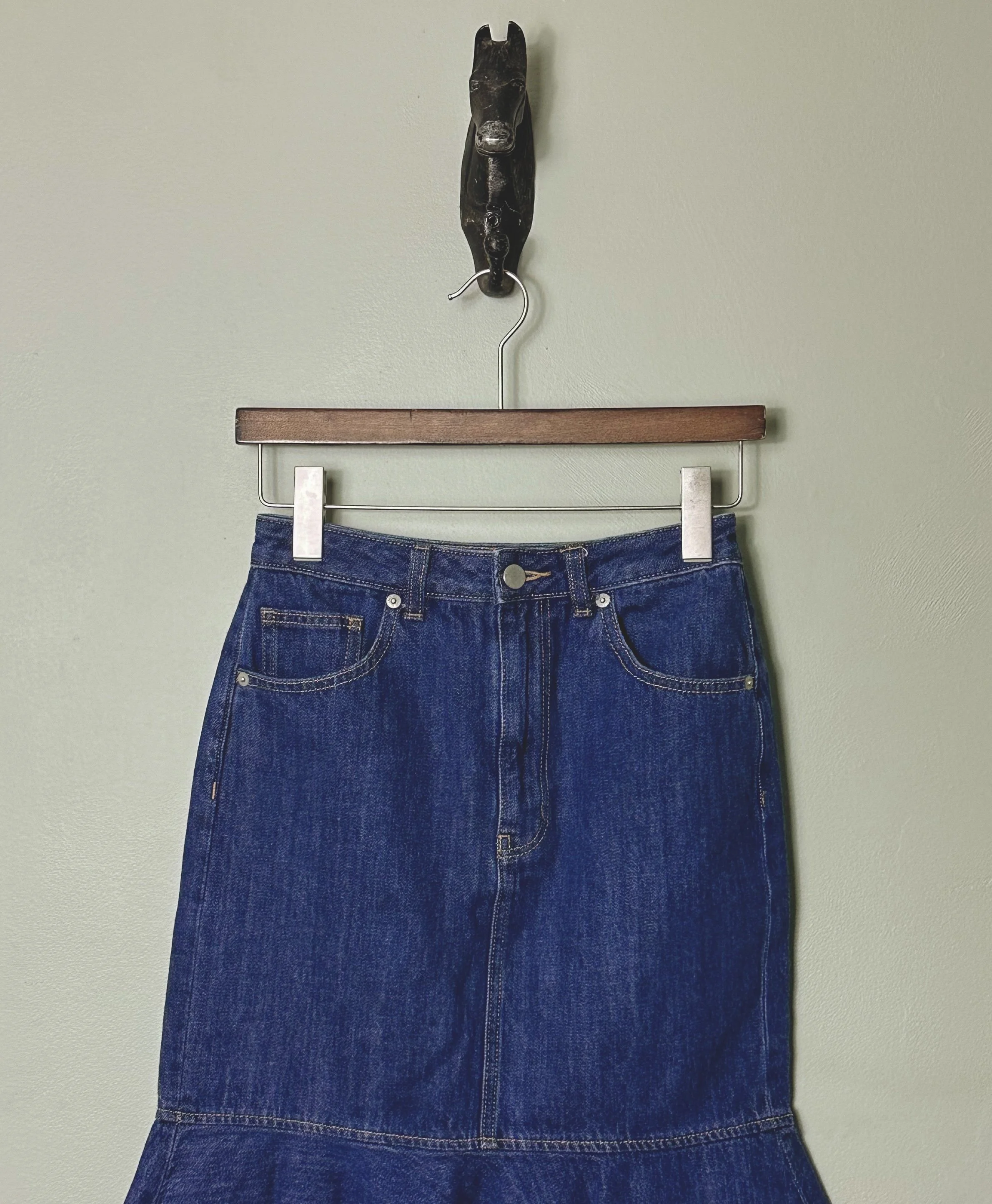 Denim Trumpet Skirt