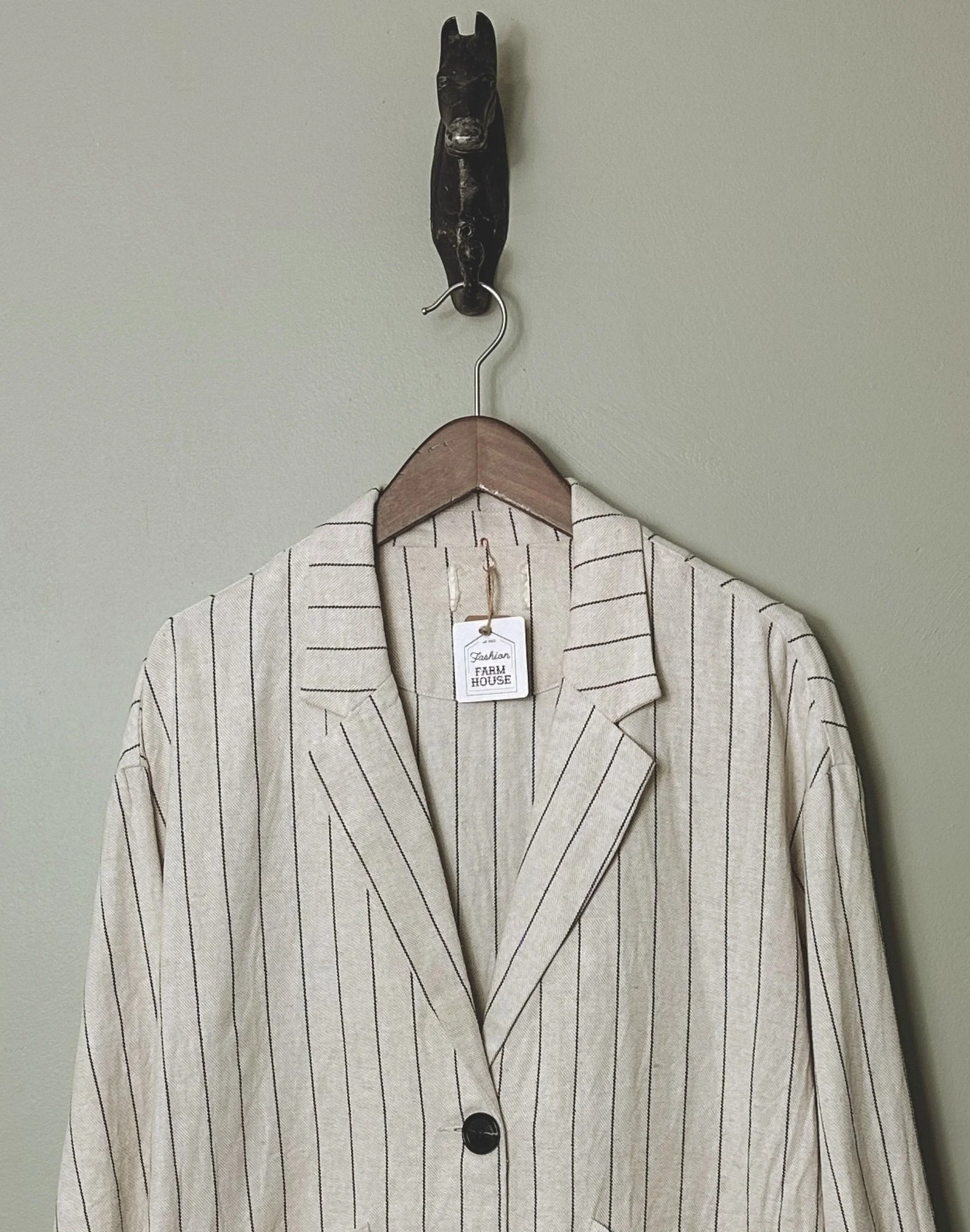 Pinstripe Duster Jacket