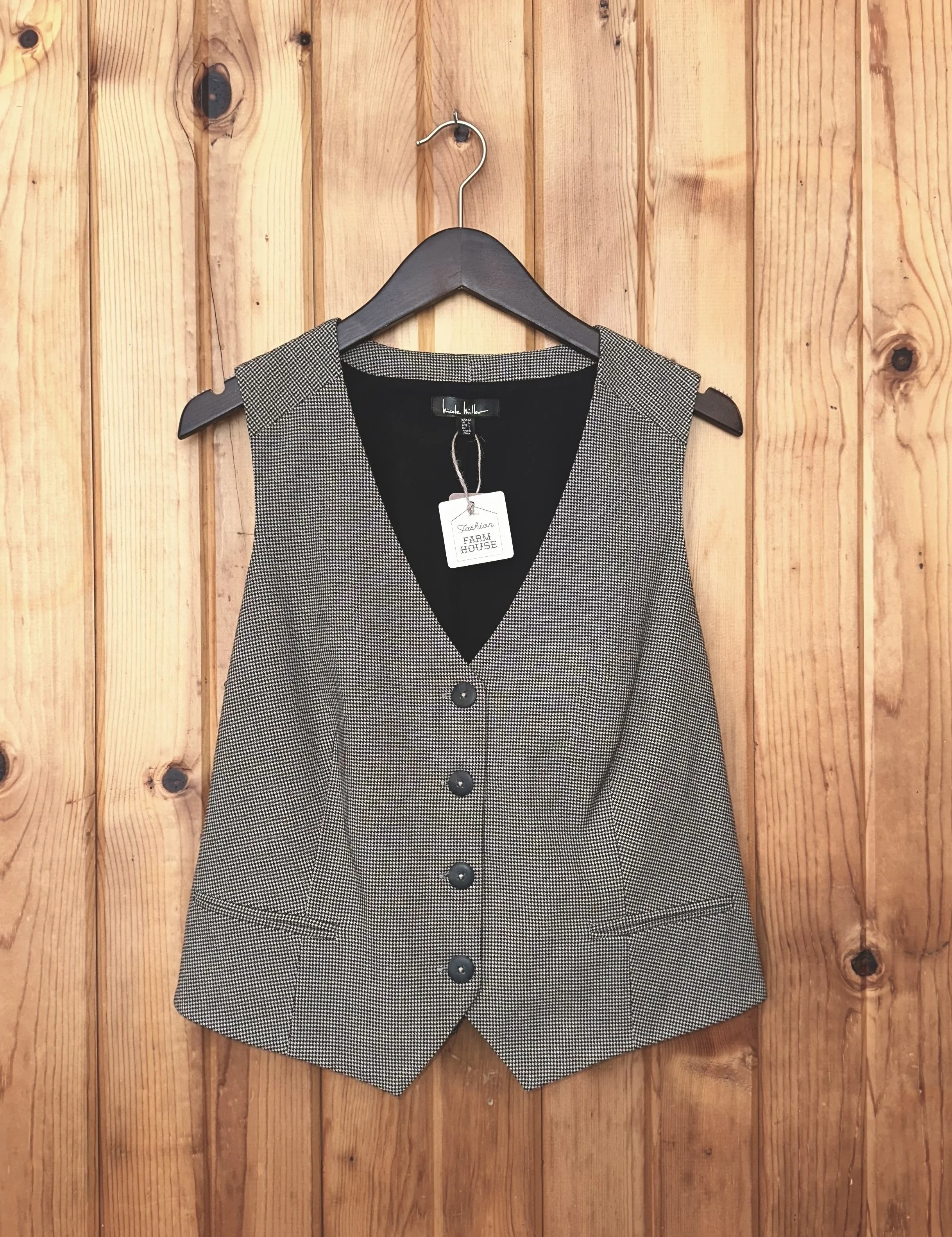 Houndstooth Suit Vest