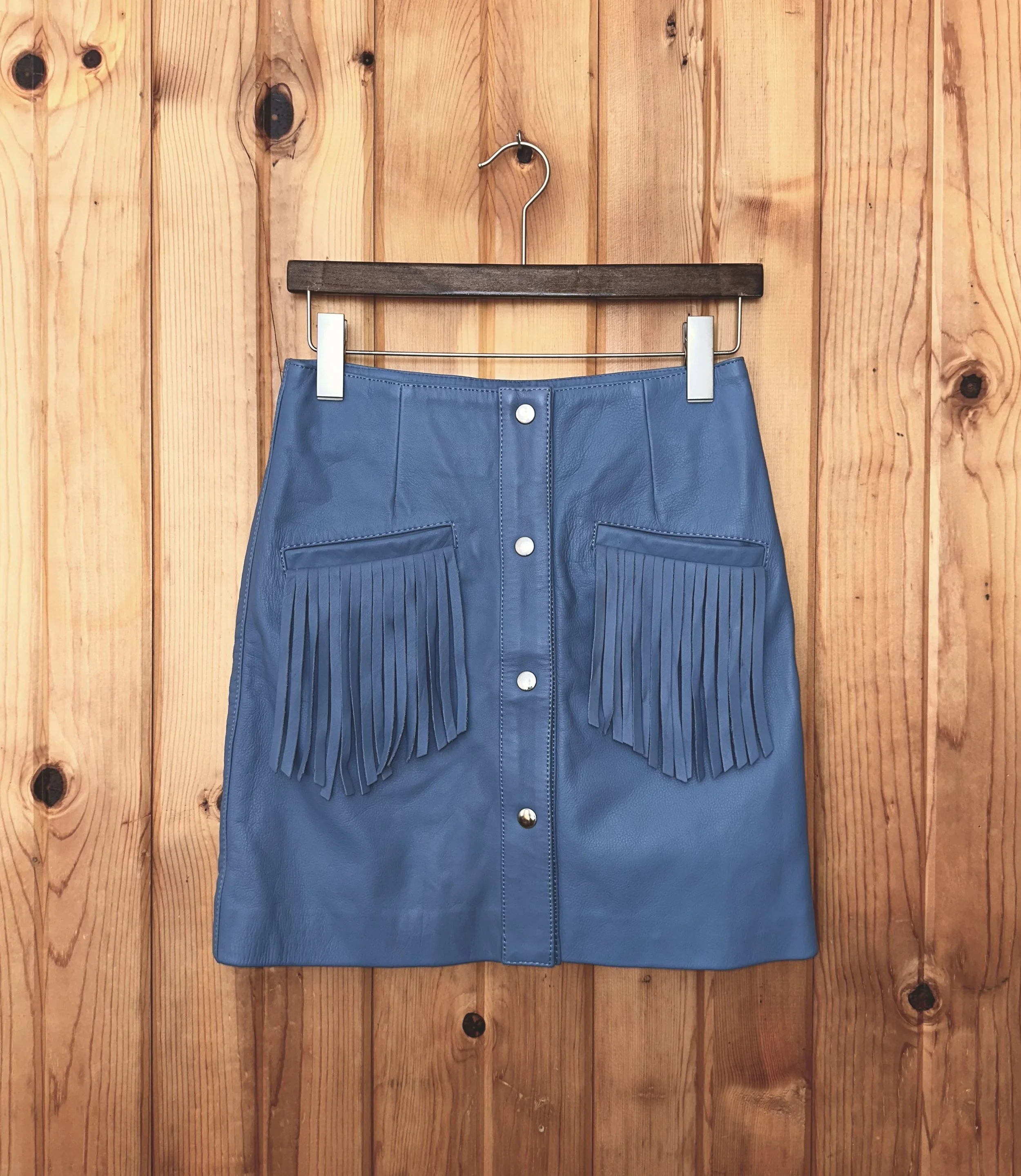 Leather Fringe Skirt