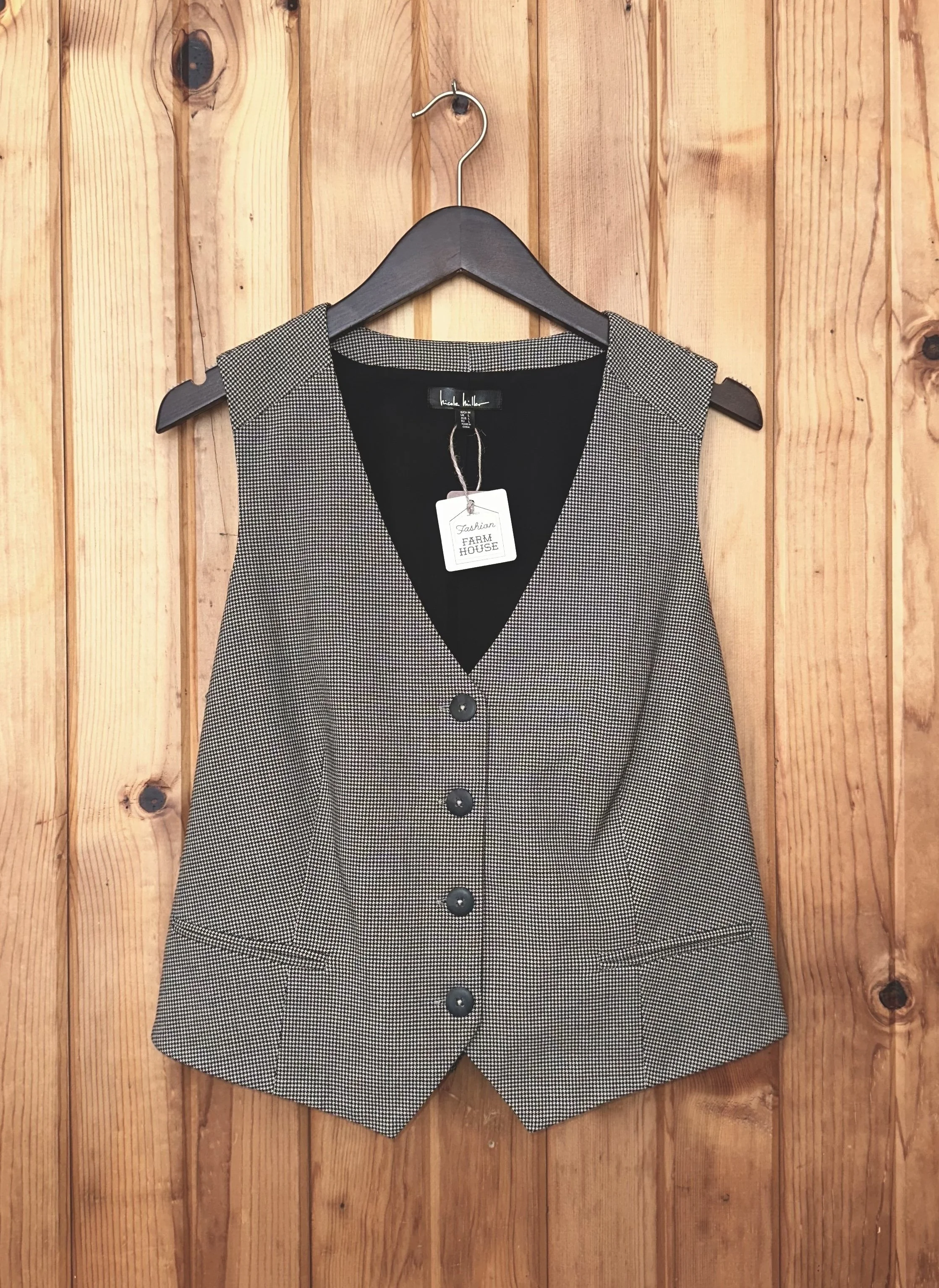 Houndstooth Suit Vest