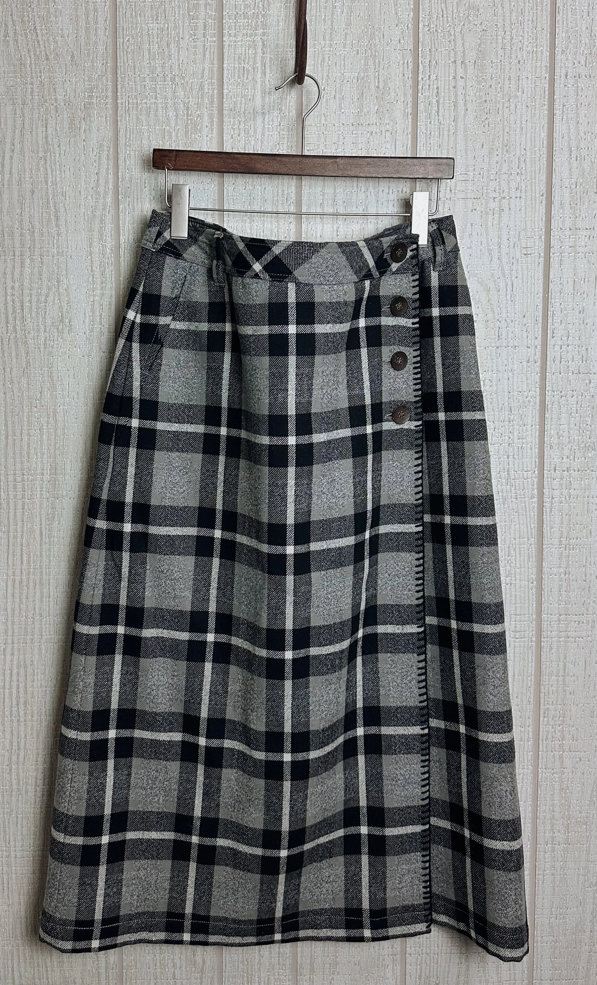Plaid Wrap Skirt