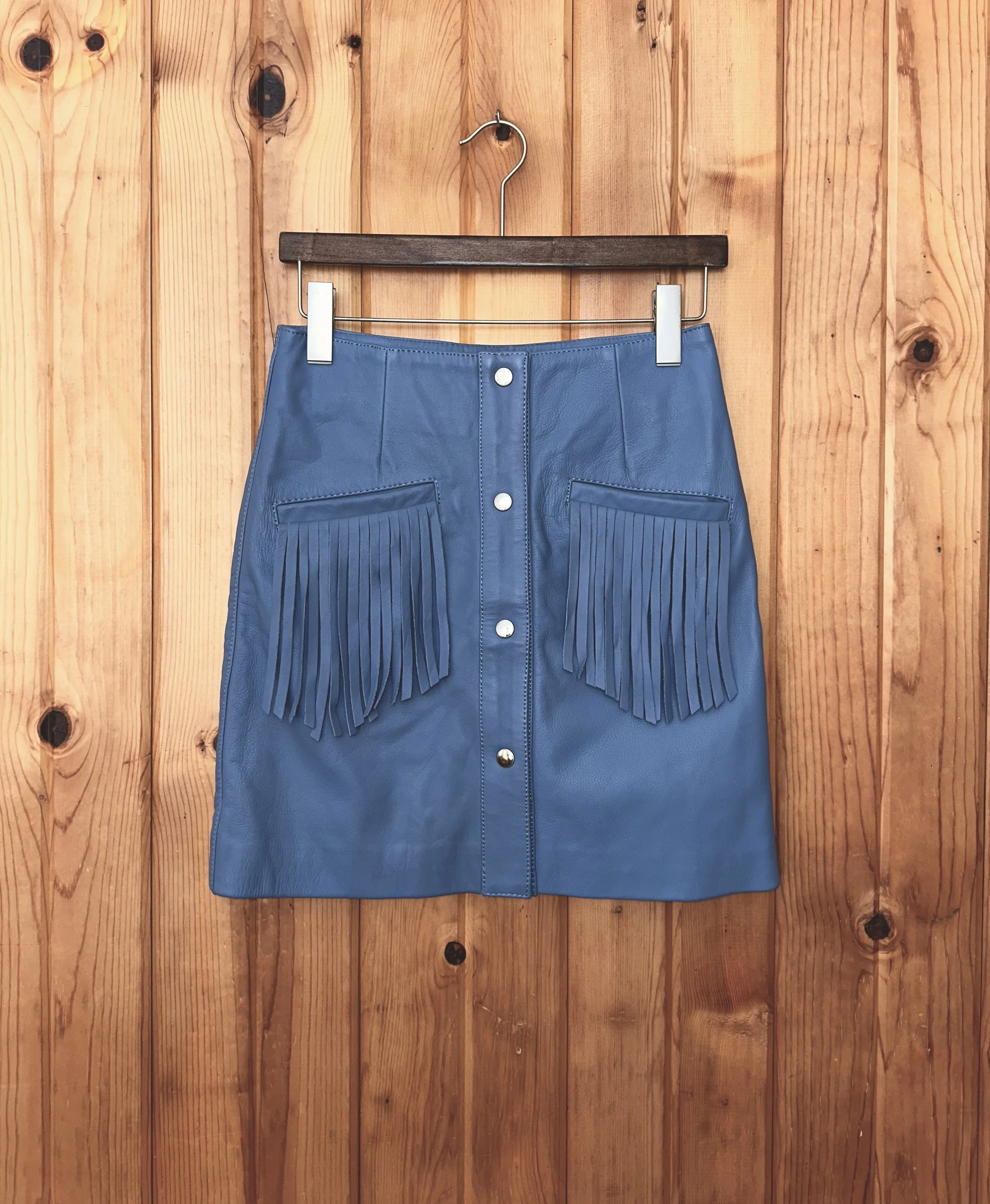 Leather Fringe Skirt