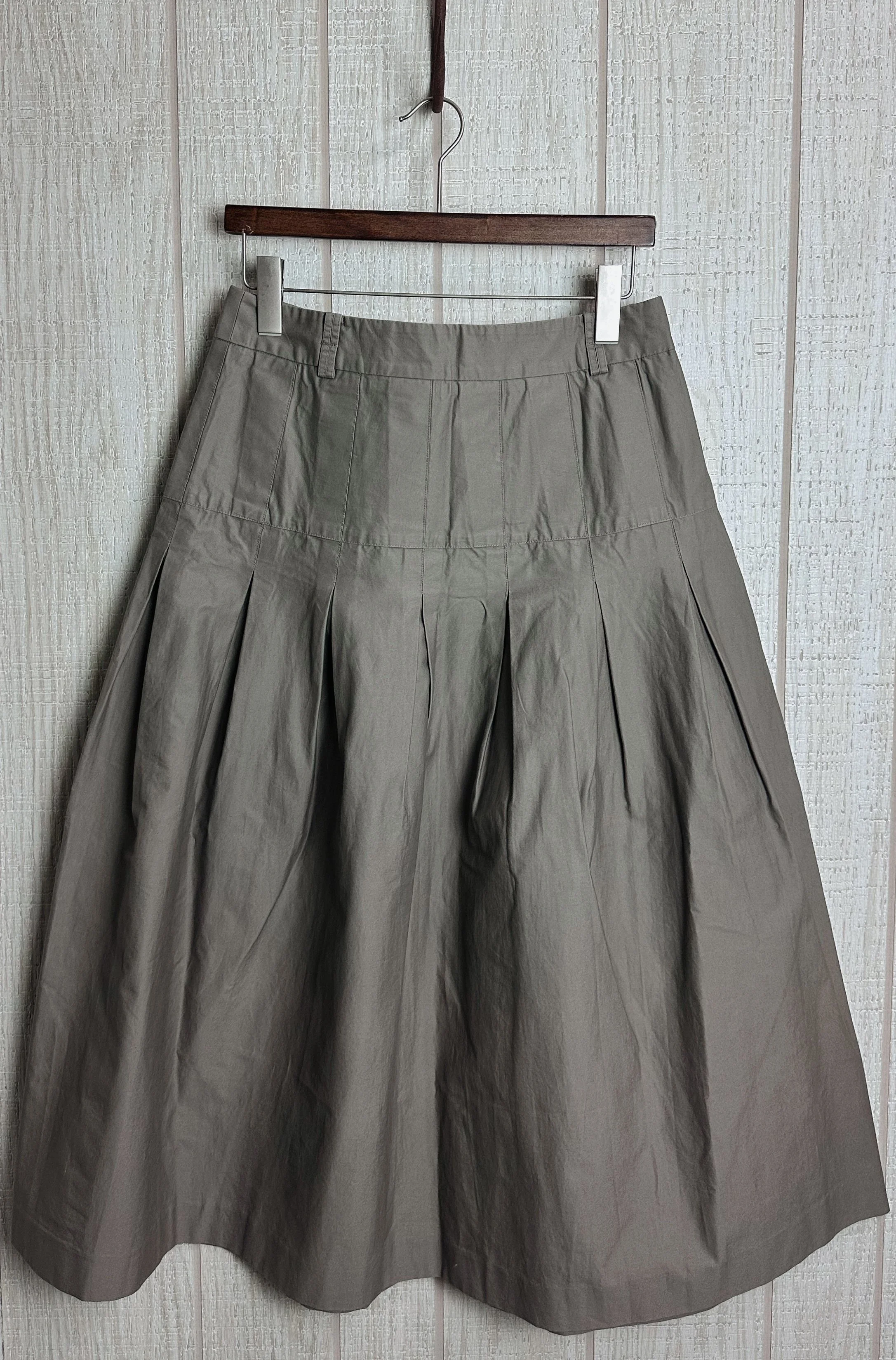 Pleated A-Line Skirt