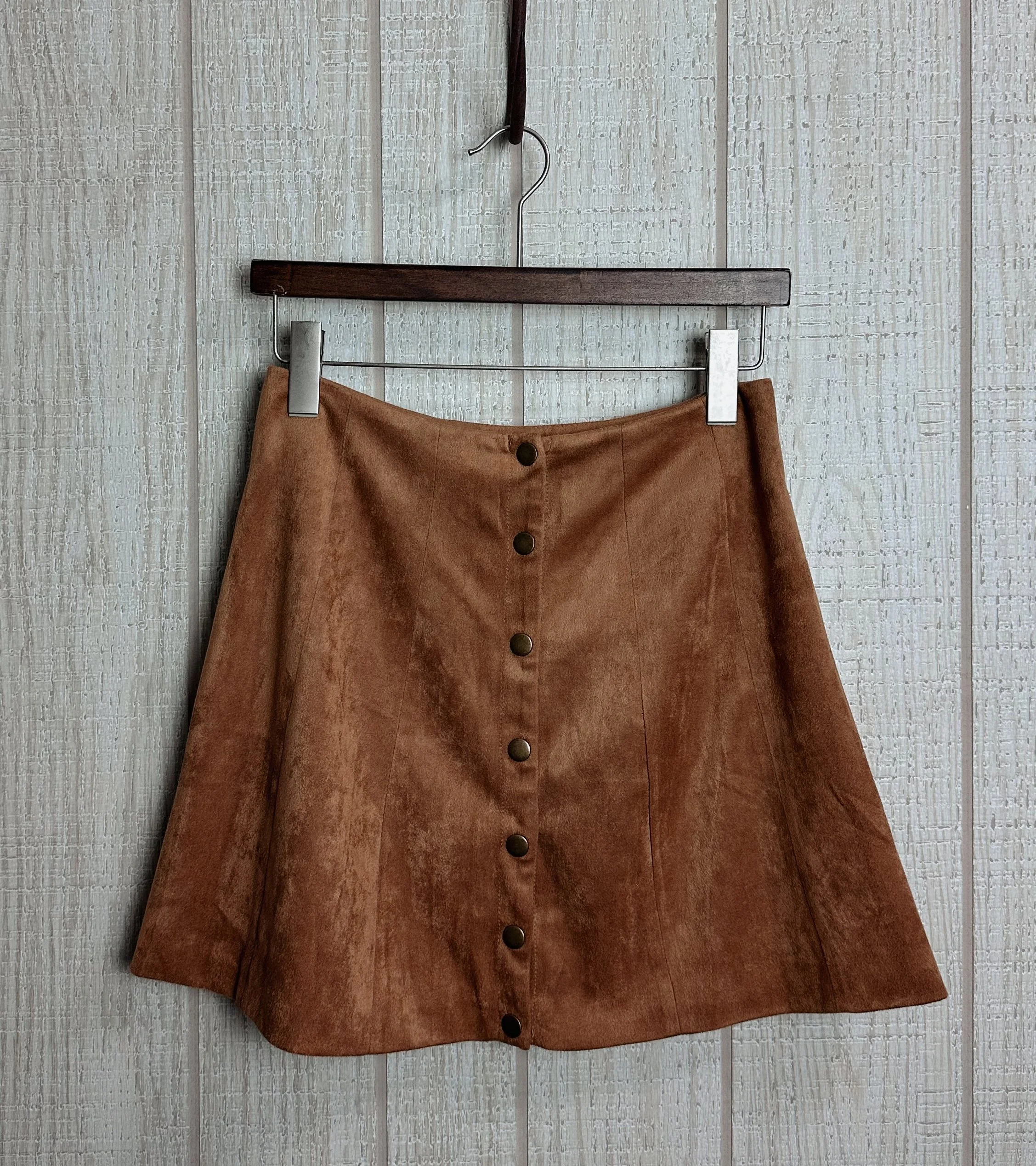 Caramel Suede Skirt