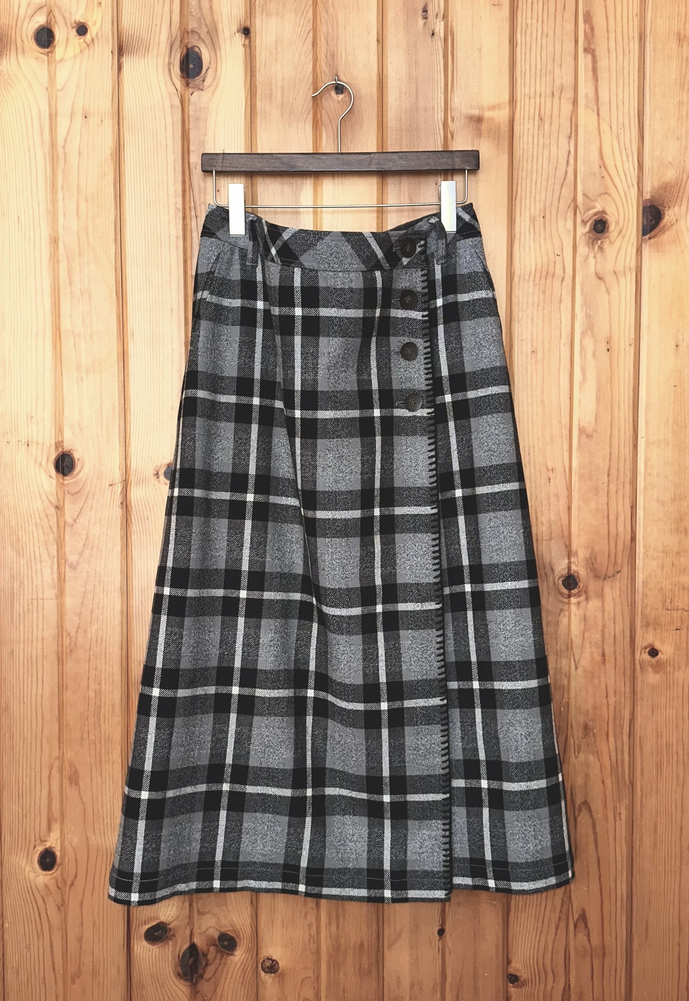 Plaid Wrap Skirt