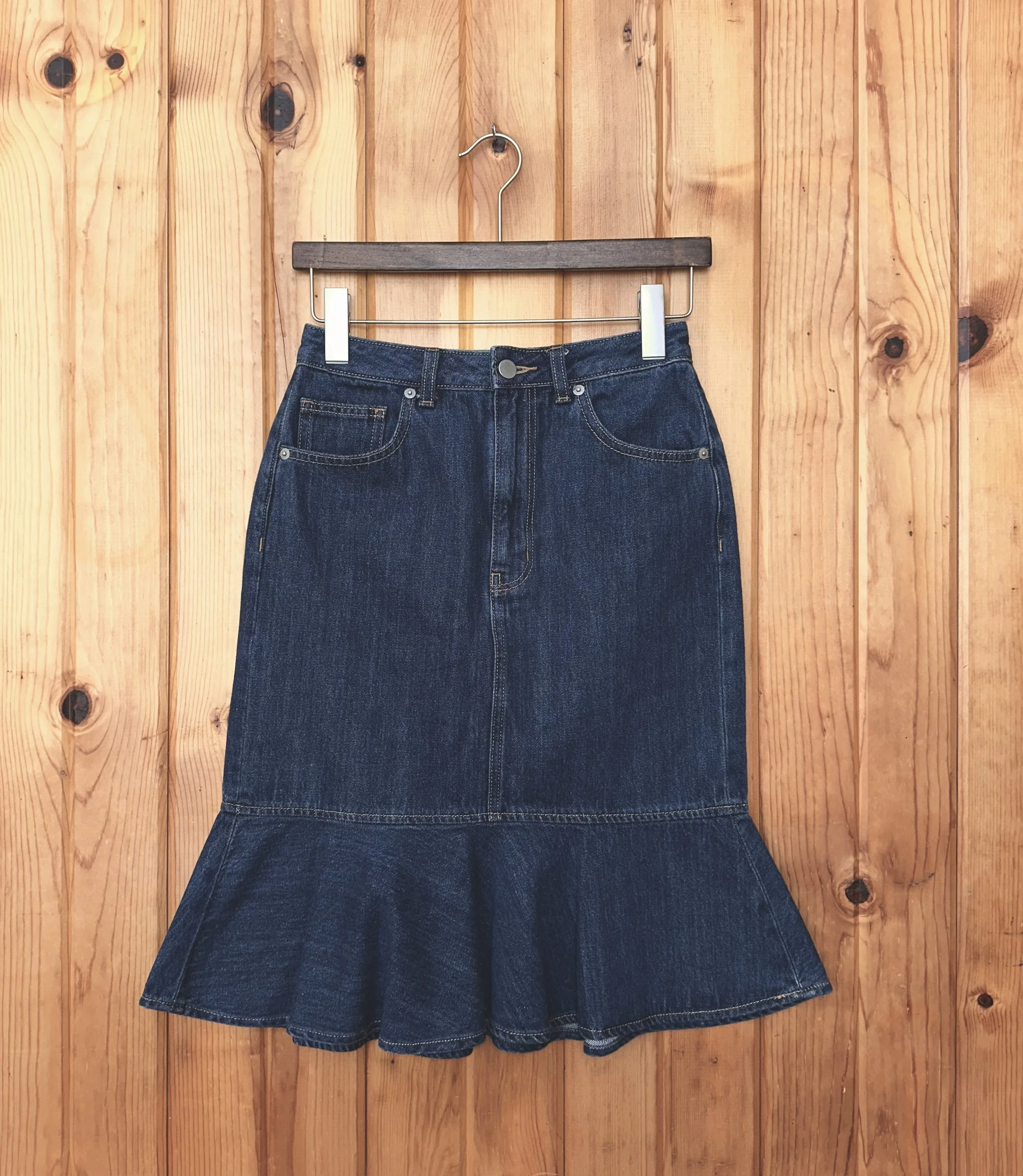 Denim Trumpet Skirt