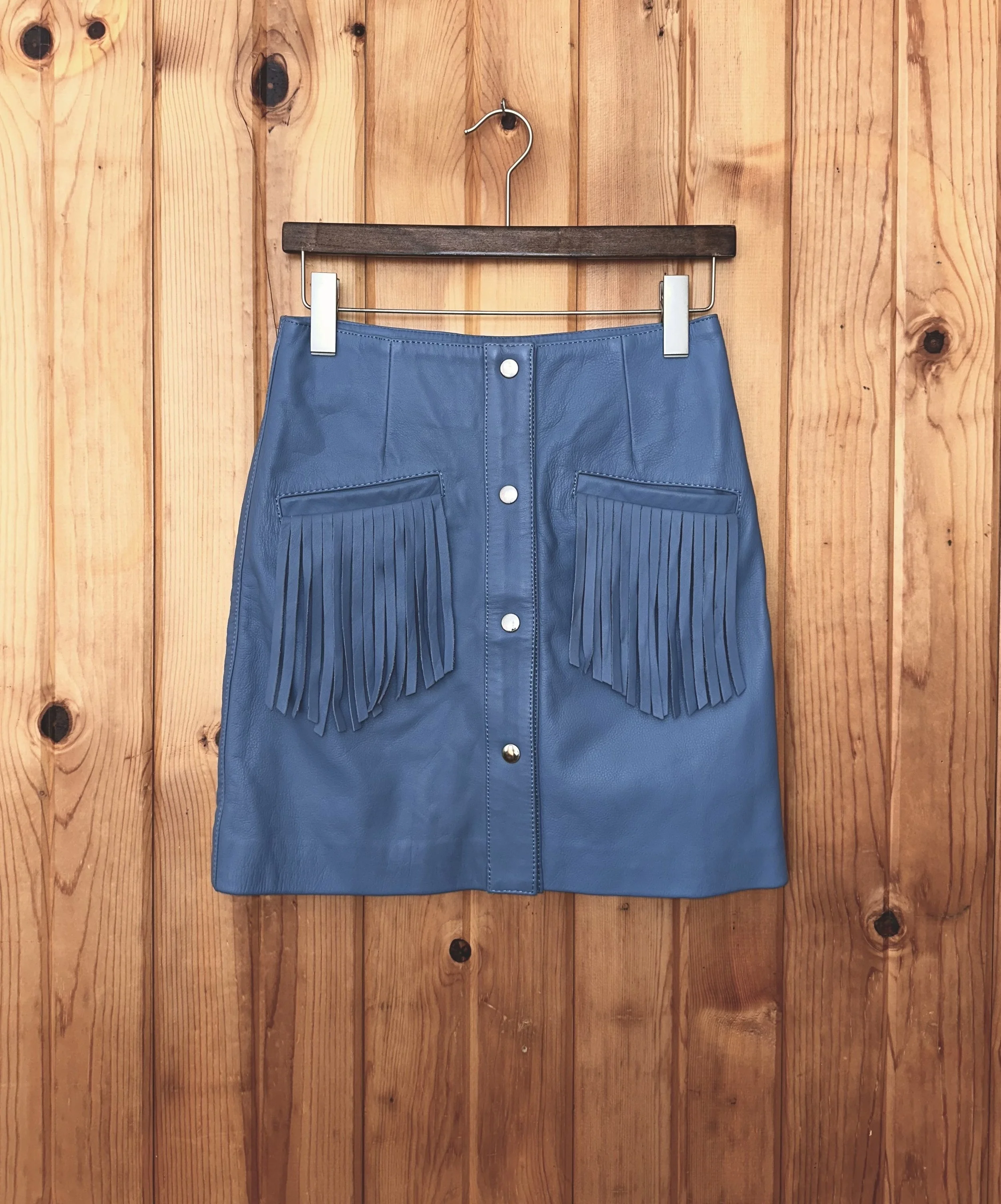 Leather Fringe Skirt