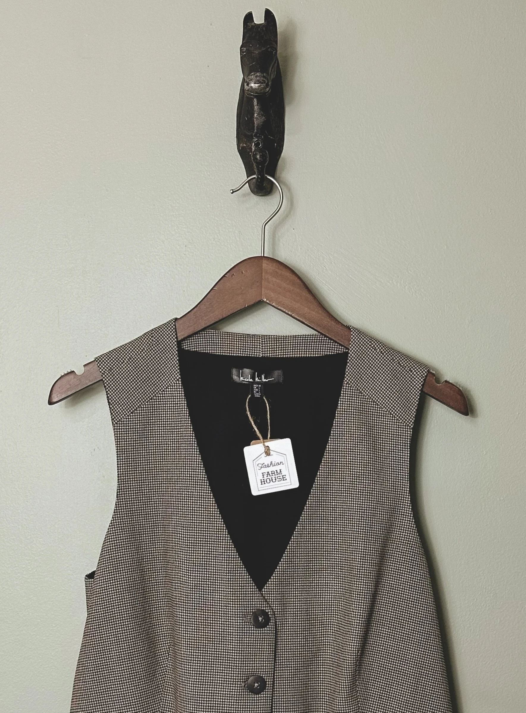 Houndstooth Suit Vest