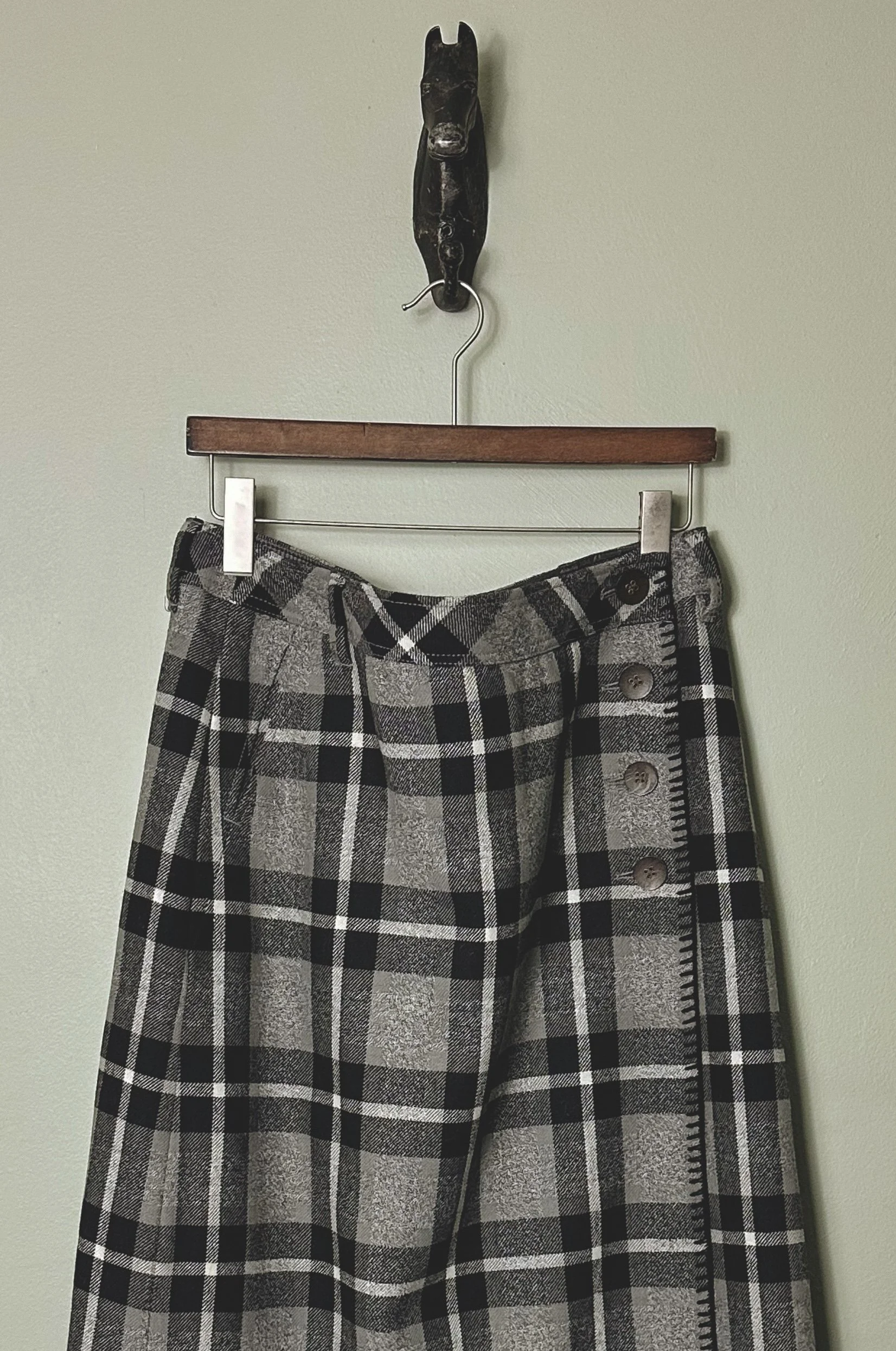 Plaid Wrap Skirt