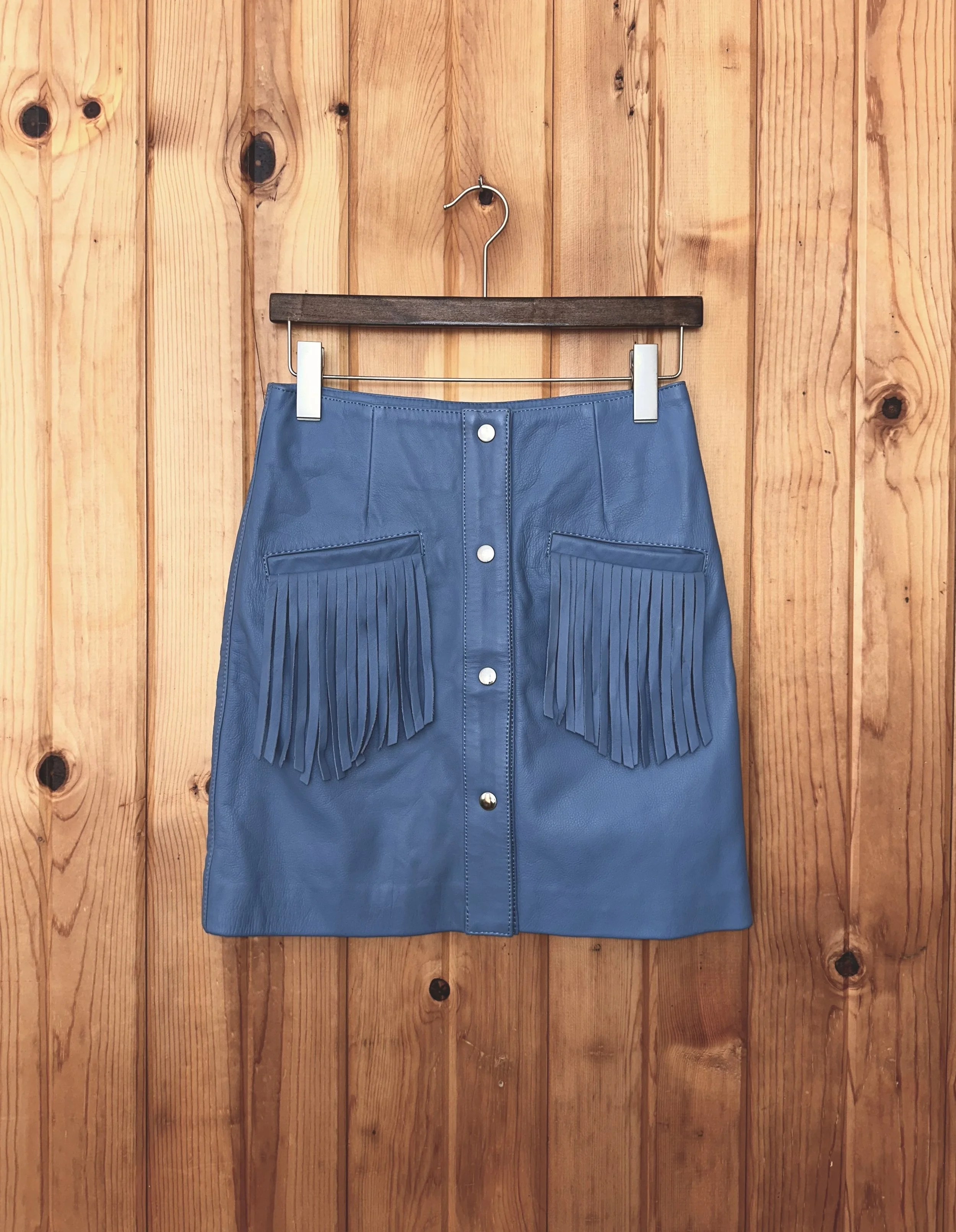 Leather Fringe Skirt