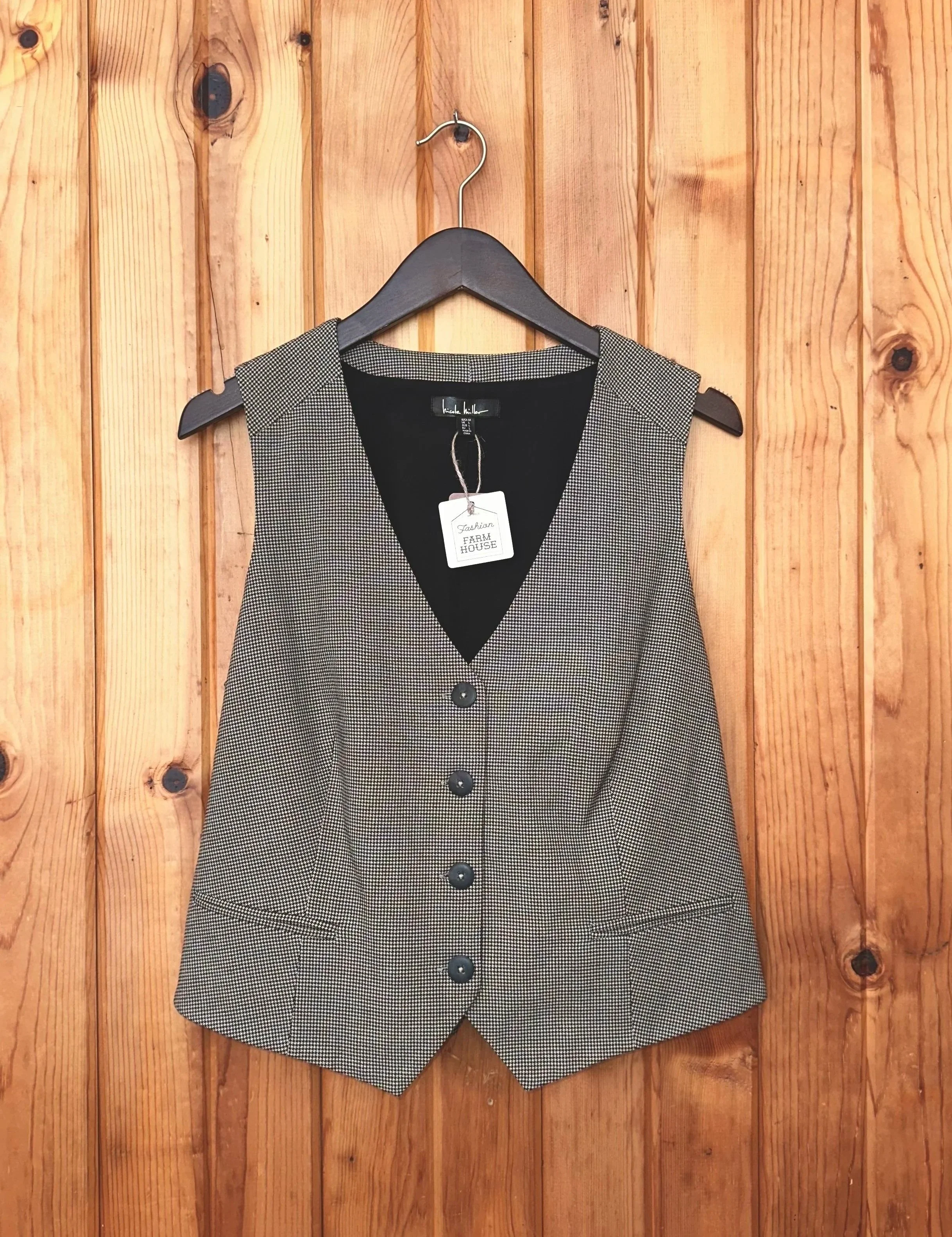 Houndstooth Suit Vest