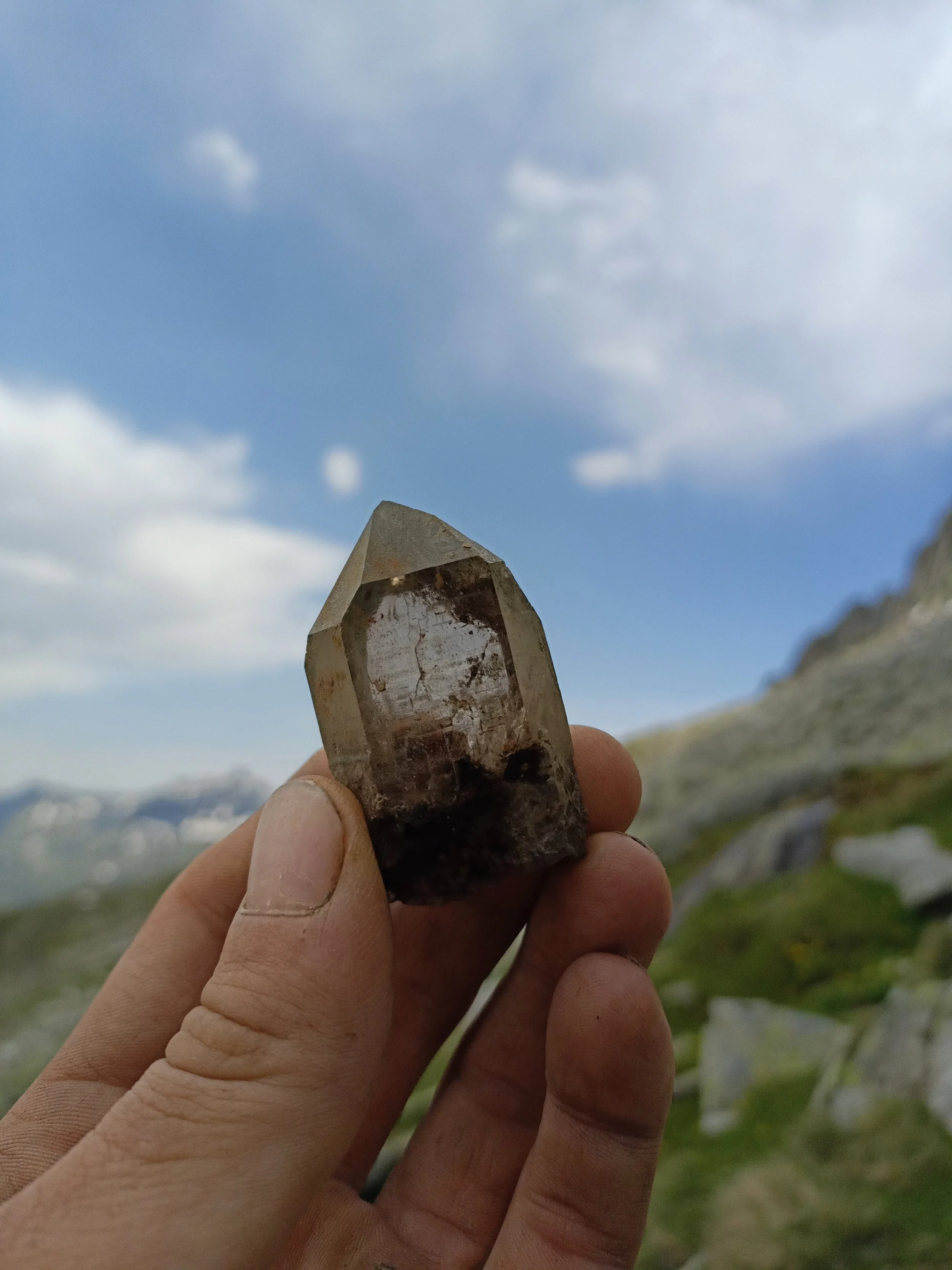 Smoky Quartz with Chlorite from Uri, Switzerland