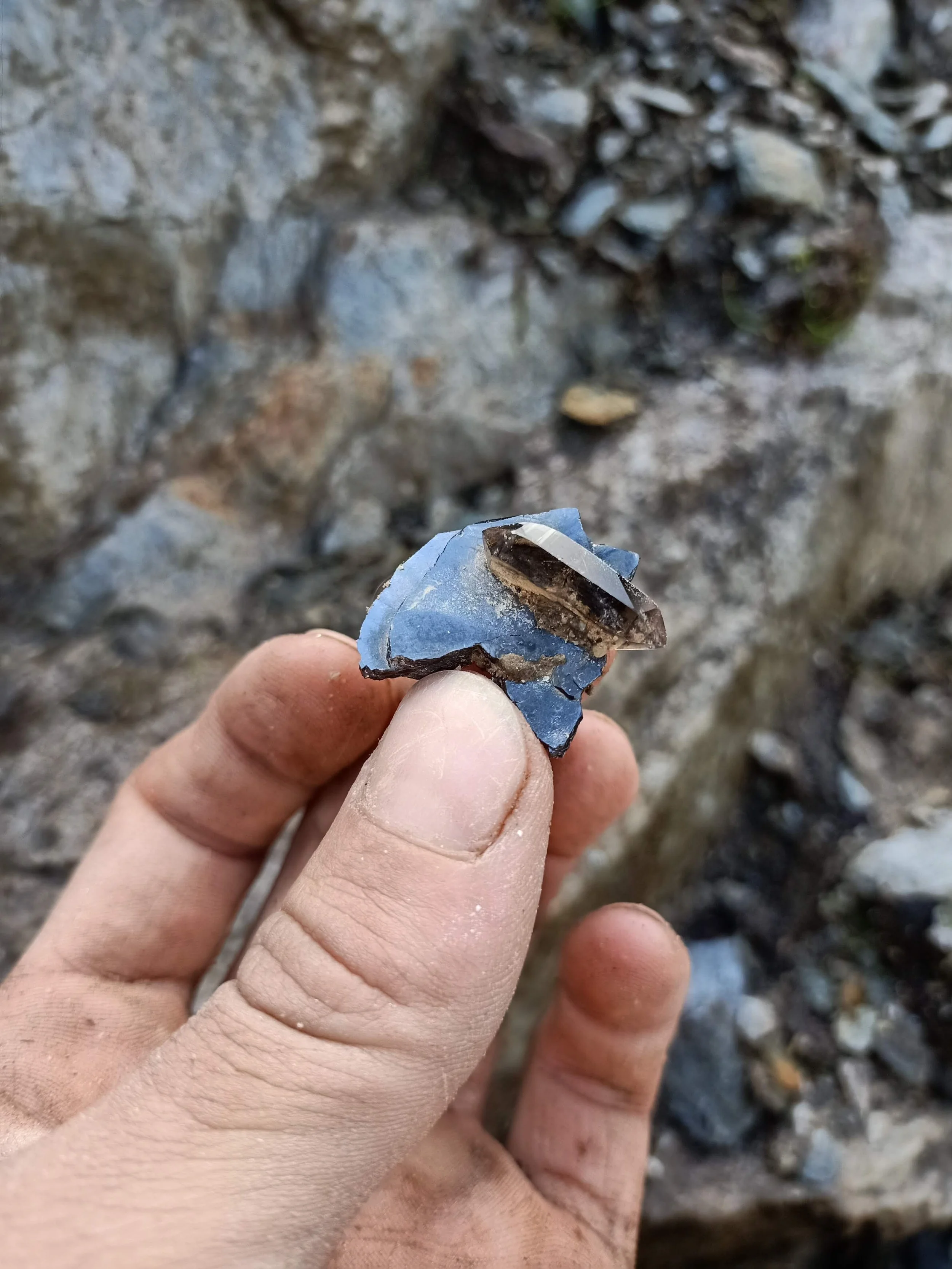 Hematite with Smoky Quartz from Grimsel Area, Guttannen, Interlaken-Oberhasli, Bern, Switzerland