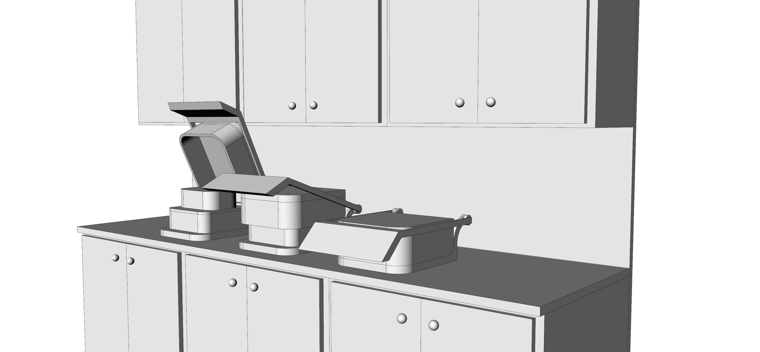 Cinder Sensing Cooker overhead cabinet clearance interference image