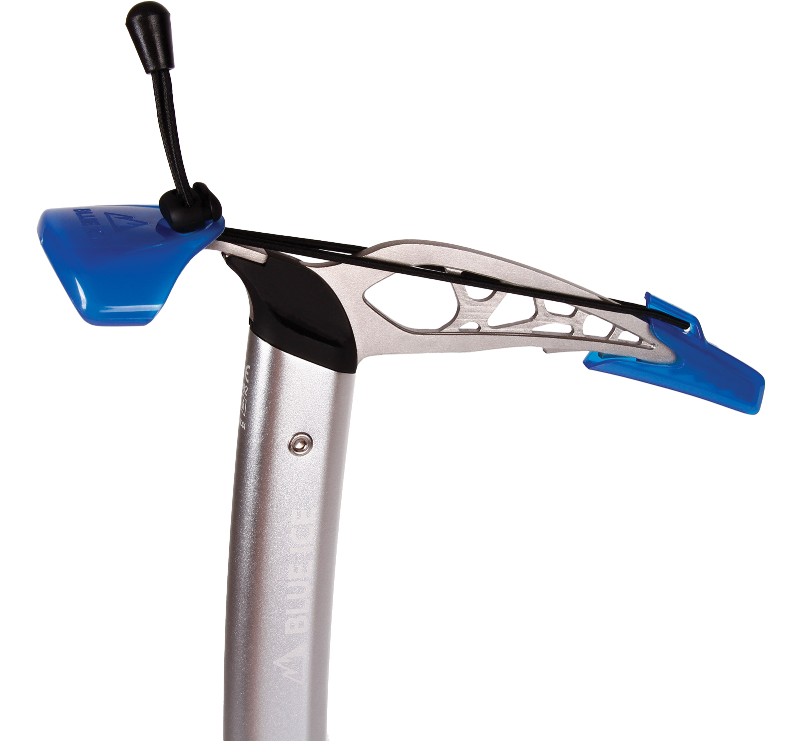 Hummingbird axe head with blue pick and adze protectors