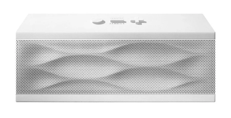 Jambox white Bluetooth speaker front view