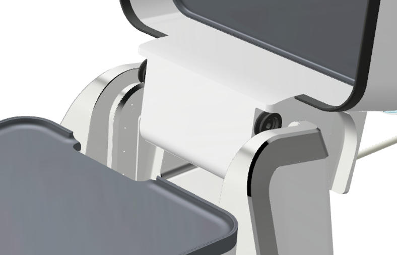 Cinder Sensing Cooker floating hinge close-up view