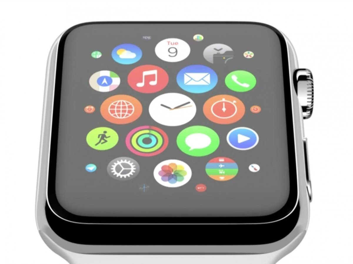 Apple watch GUI screen close-up view