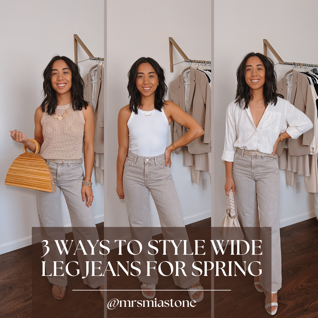 3 Ways To Style Wide Leg Jeans