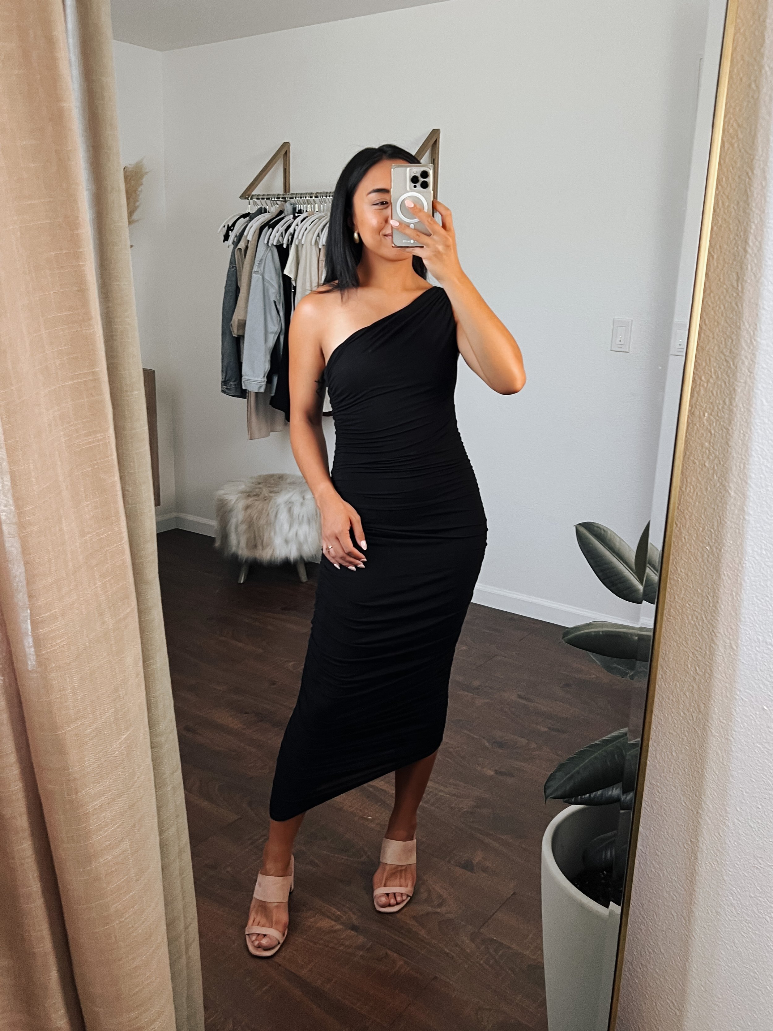 Ruched One Shoulder Dress.JPG