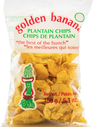 Golden Banana Plantain Chips 25/5 oz T