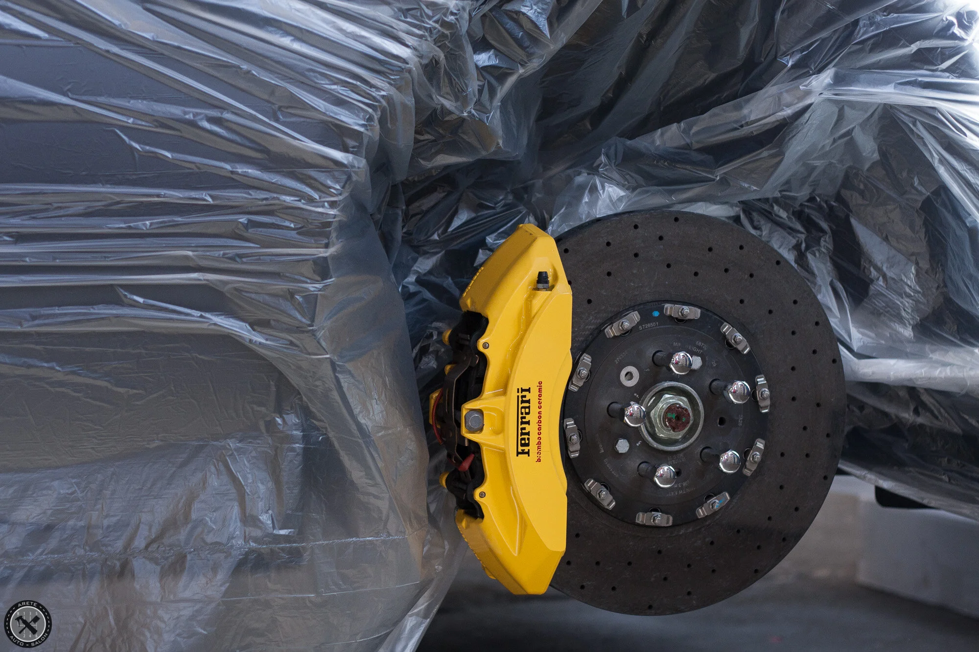 The calipers were carefully cared for and coated.