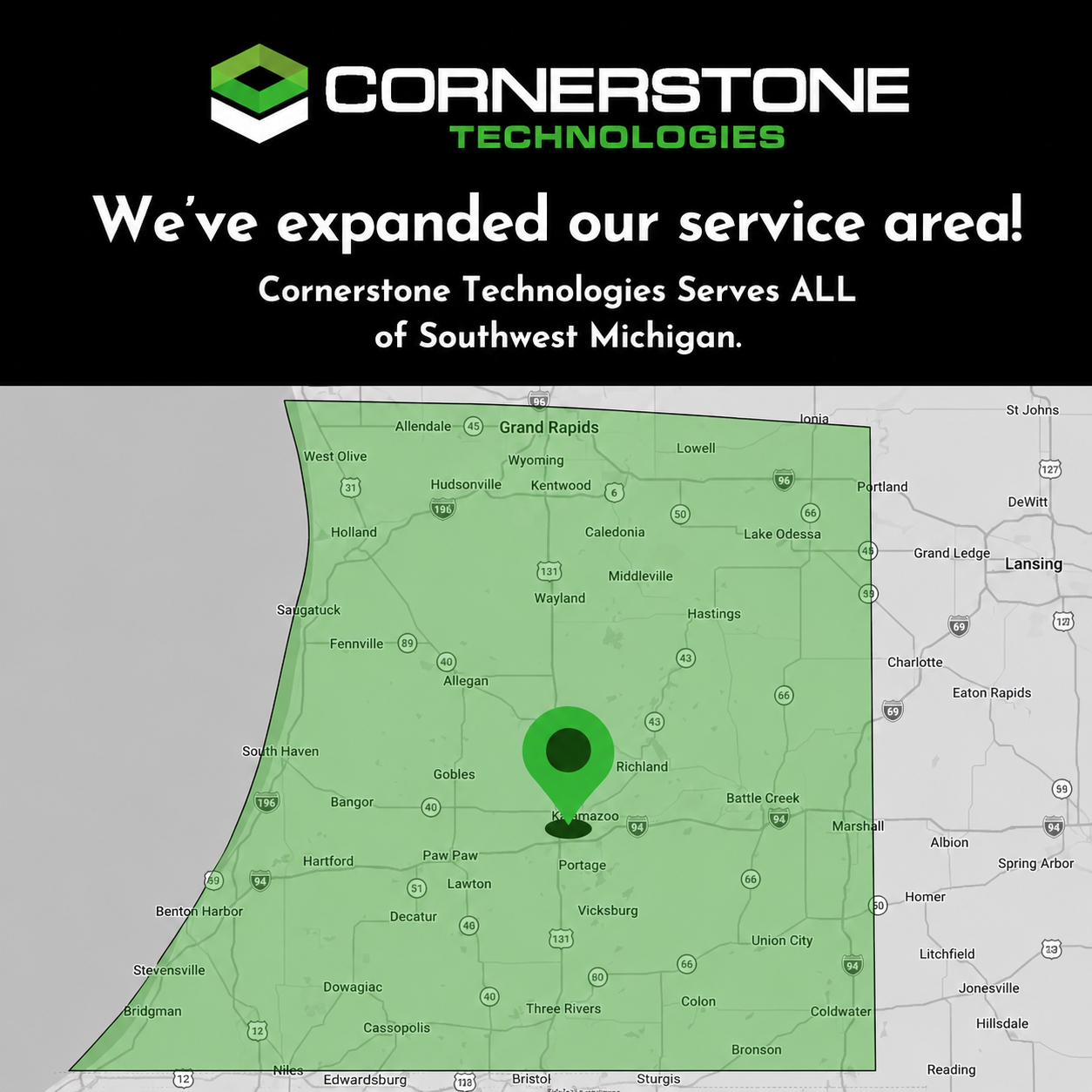 Cornerstone Technologies Expands IT Services Across Southwest Michigan