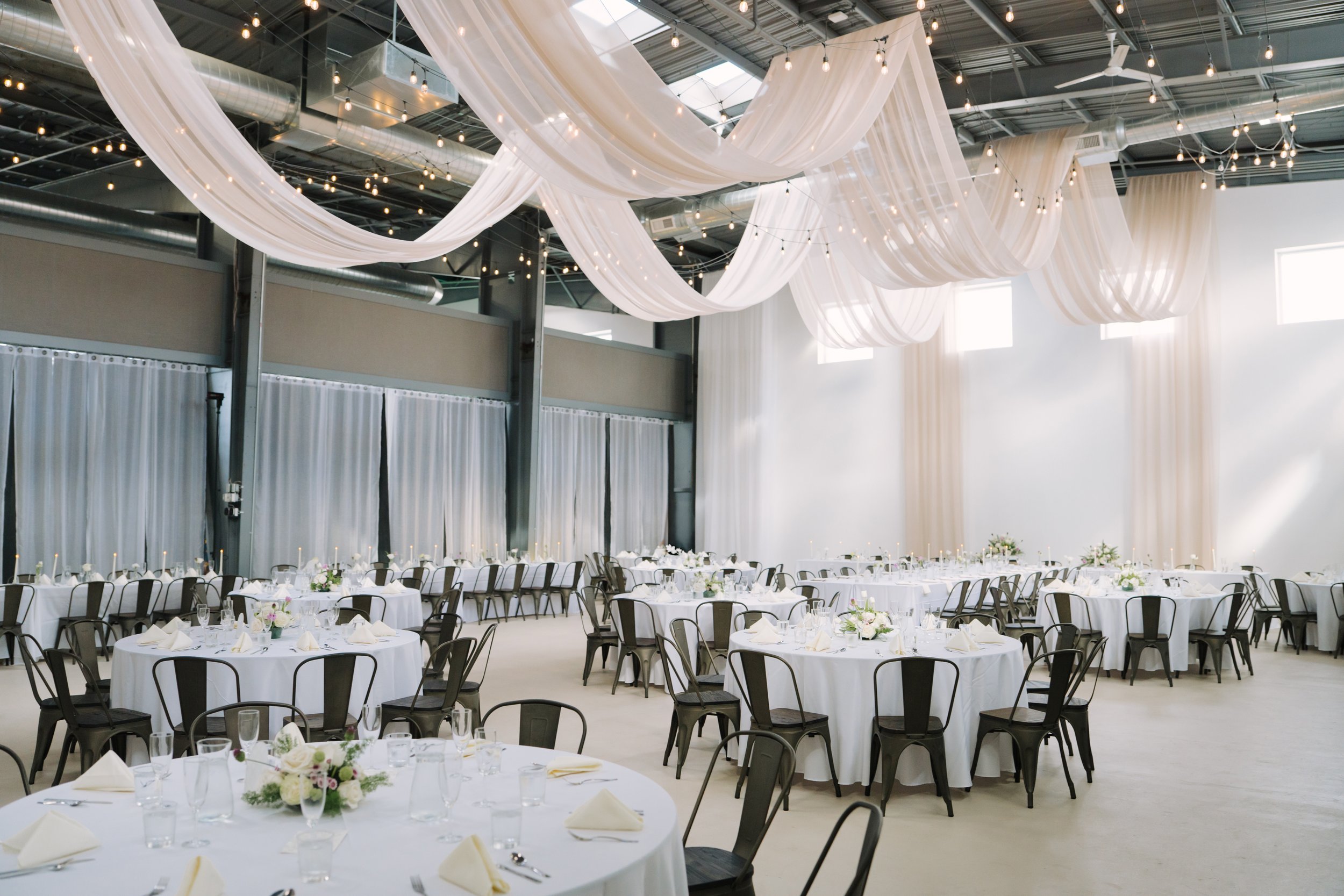 Specialty 2 panel draping to add dramatic but whimsical effect for Nikkah Ceremony